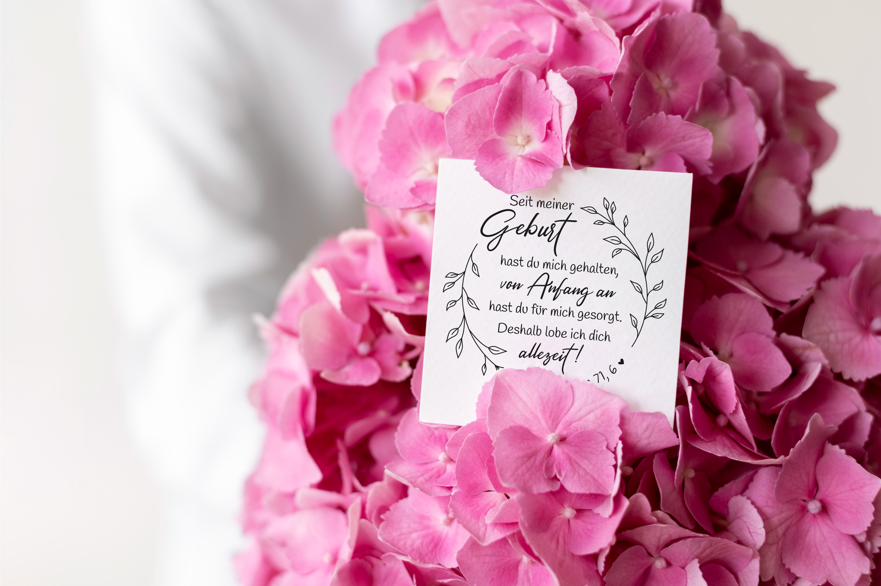 Bibelversstempel - Seit meiner Geburt hast du mich gehalten - Psalm 71,6