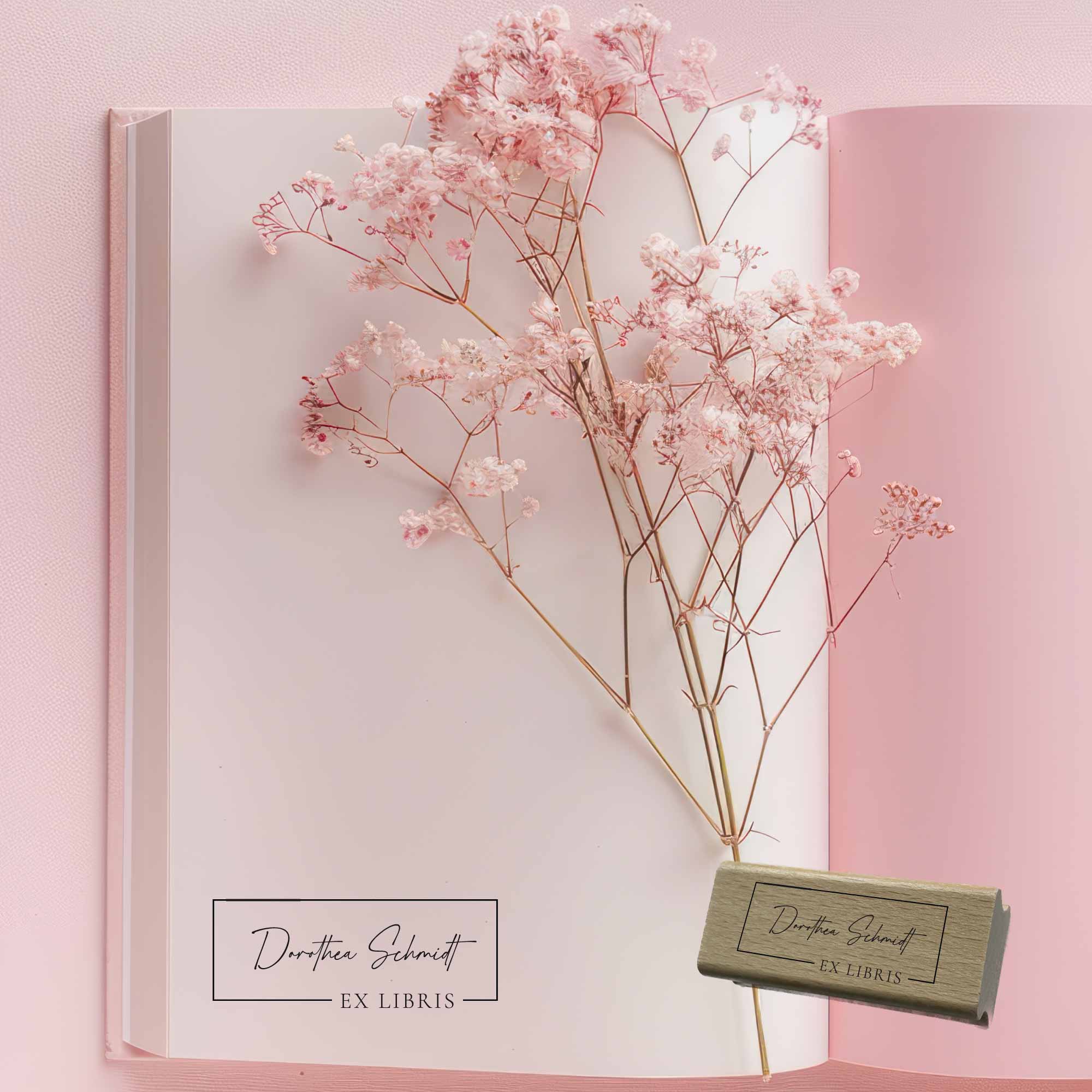 Schlichter Exlibrisstempel rechteckig | personalisiert