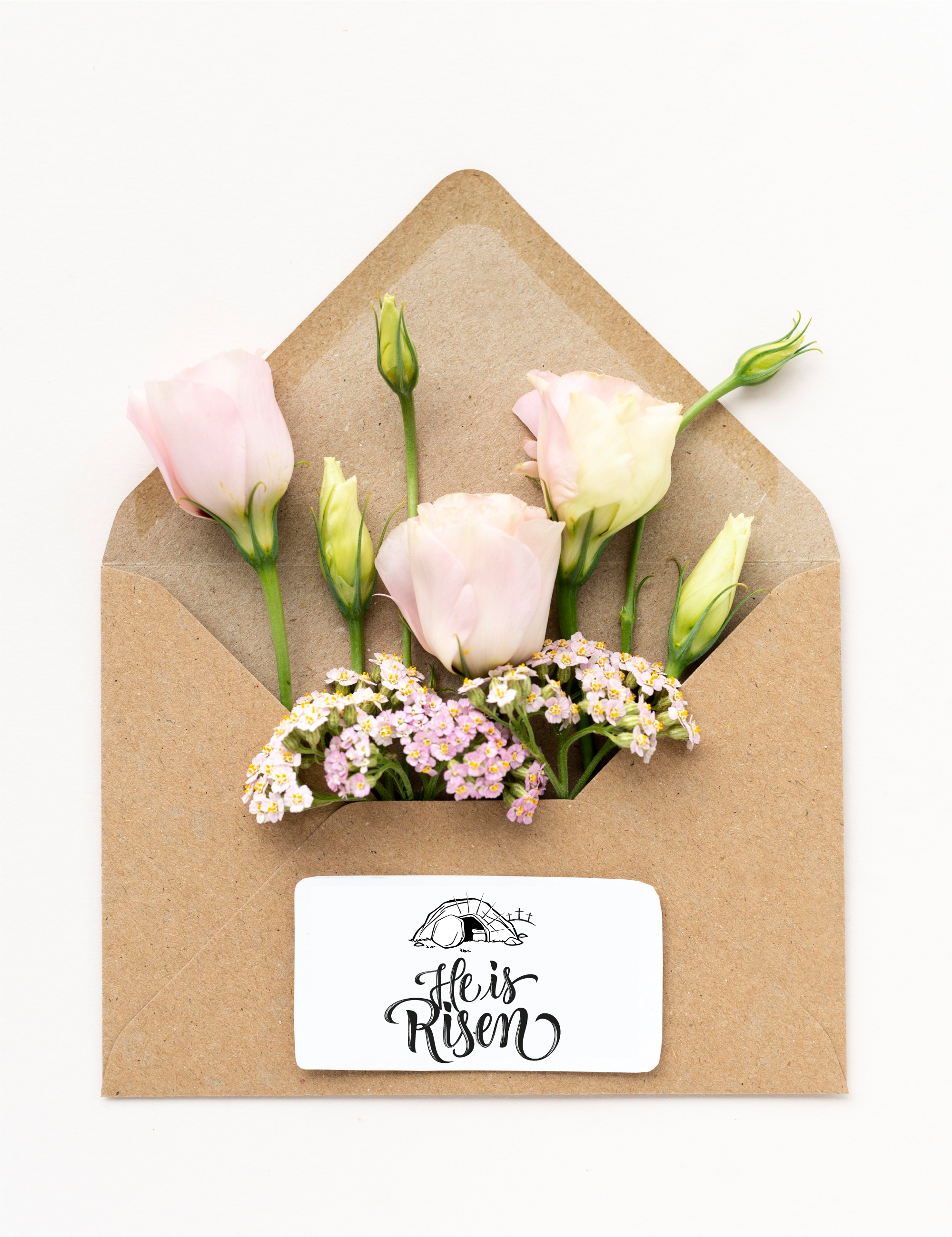 Oster-STEMPEL englisch "He is risen"