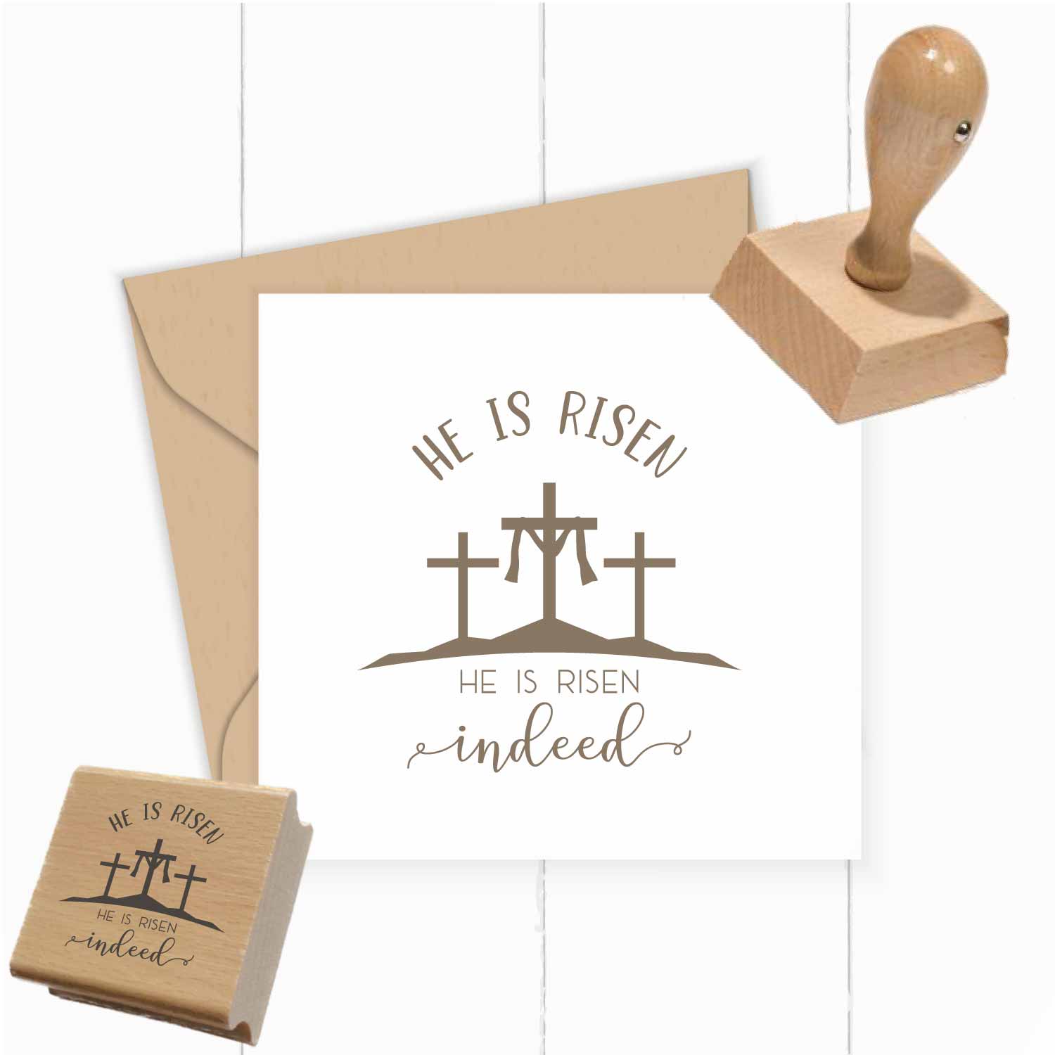 Oster-STEMPEL "He is risen - indeed"