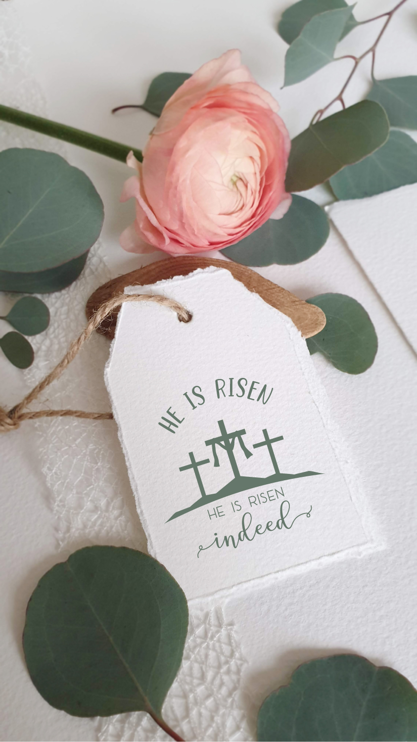 Oster-STEMPEL "He is risen - indeed"