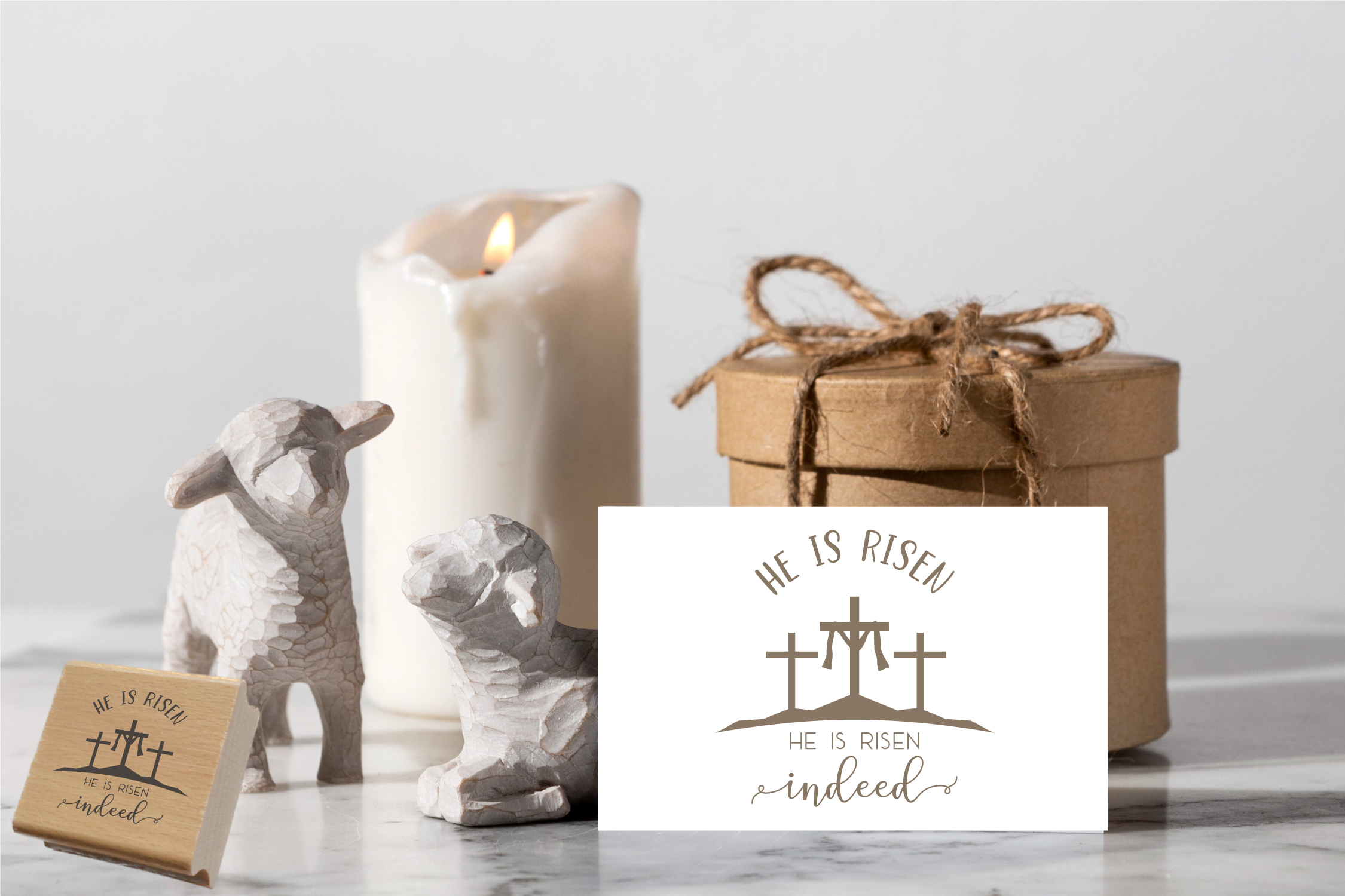 Oster-STEMPEL "He is risen - indeed"