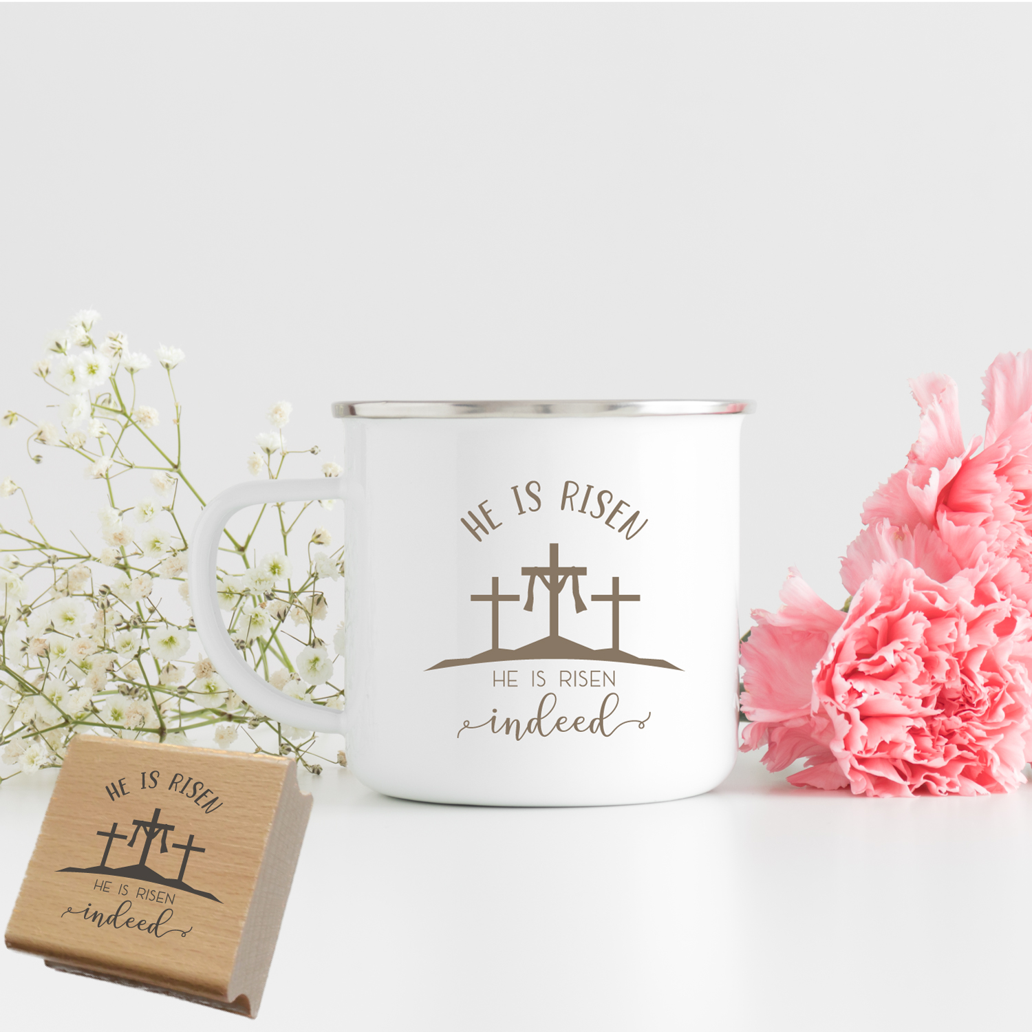 Oster-STEMPEL "He is risen - indeed"