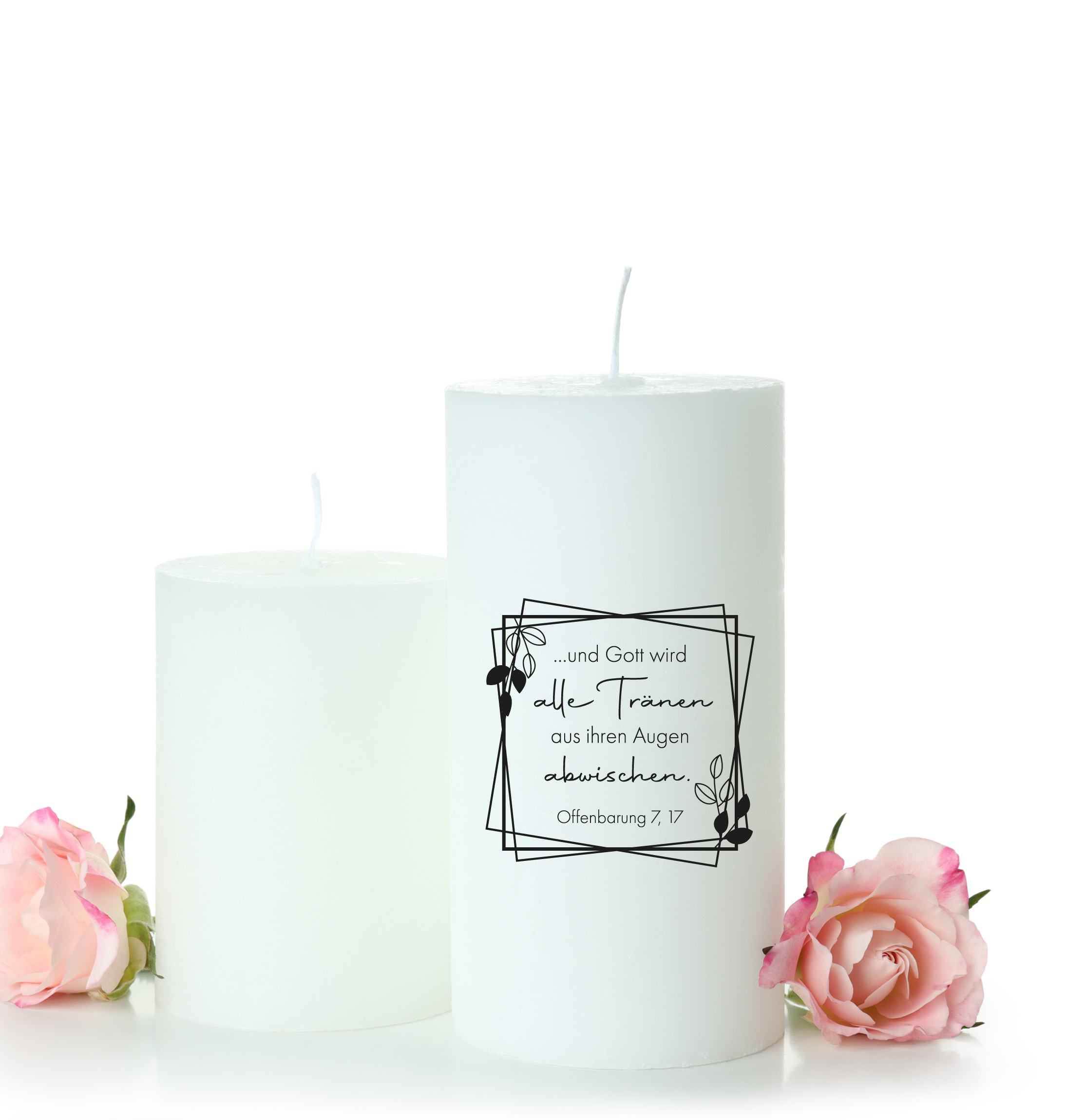 Bibelvers STEMPEL "Offenbarung 7, 17 - Gott wird alle Tränen aus ihren Augen abwischen"