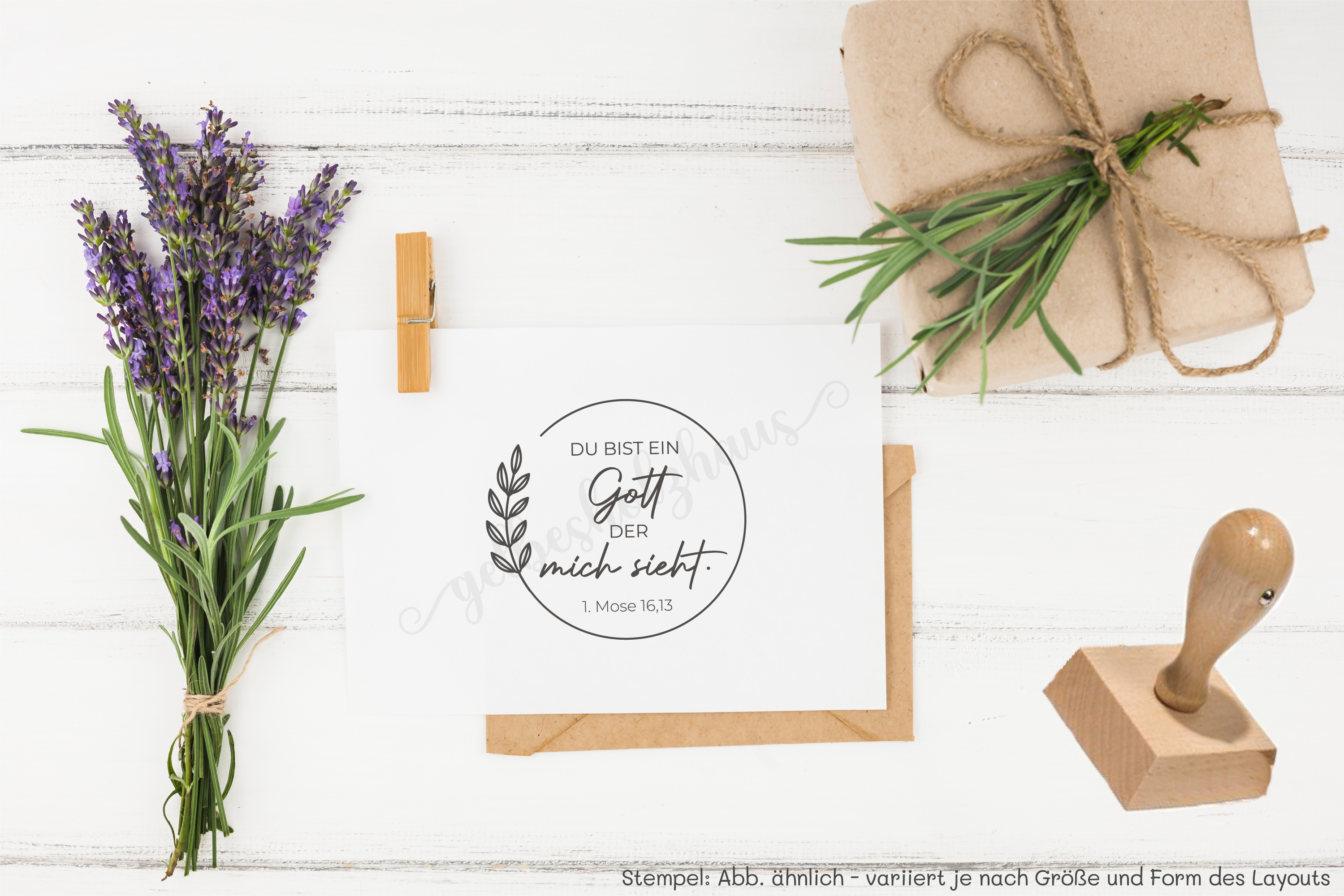 Jahreslosung 2023 STEMPEL "1.Mose16,13 - Du bist ein Gott, der mich sieht"