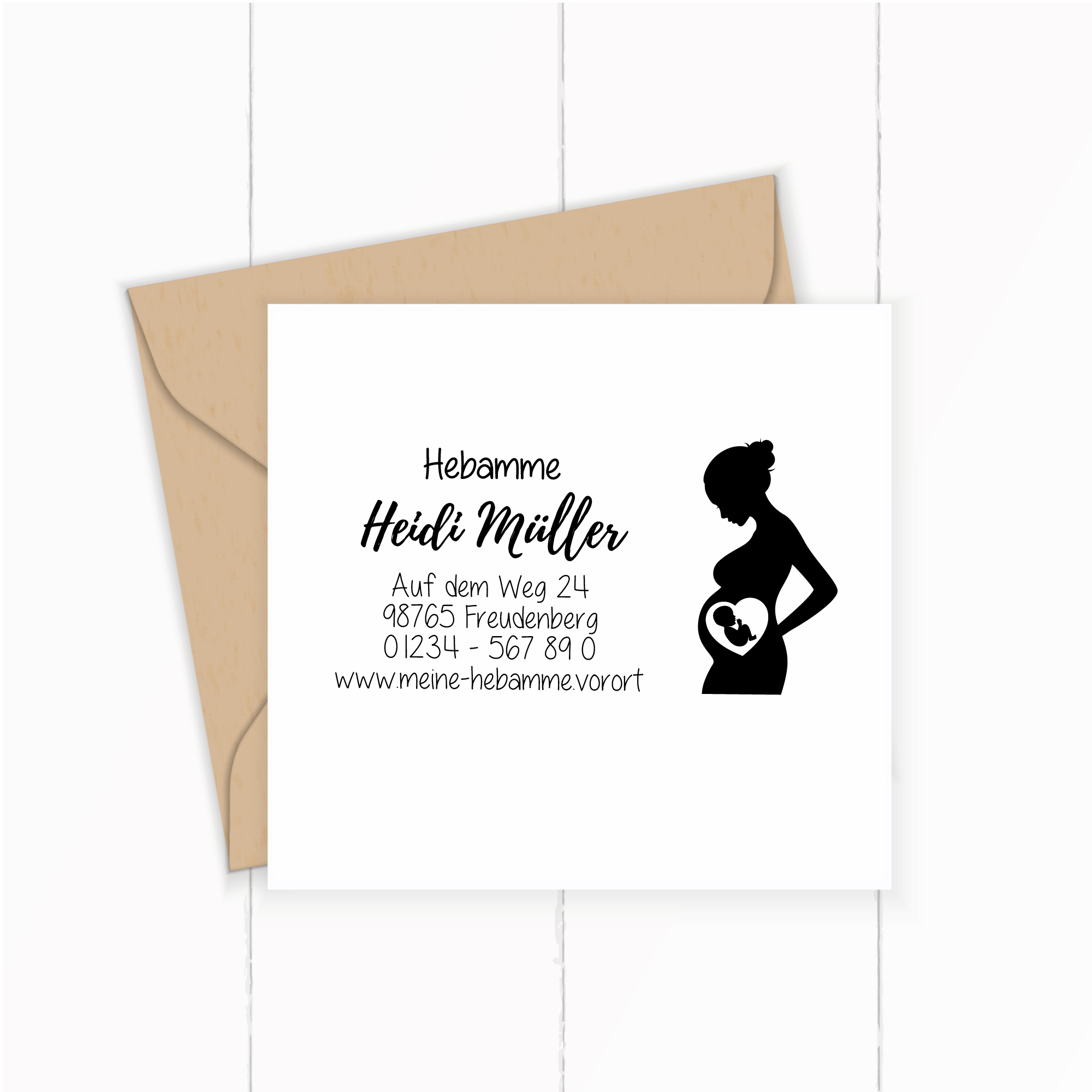 STEMPEL für Hebammen und Geburtshelfer "pregnant" paßt perfekt ins Mutterpass-Feld