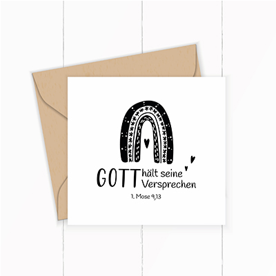 Bibelvers STEMPEL "1. Mose 9, 13 - Gott hält seine Versprechen"