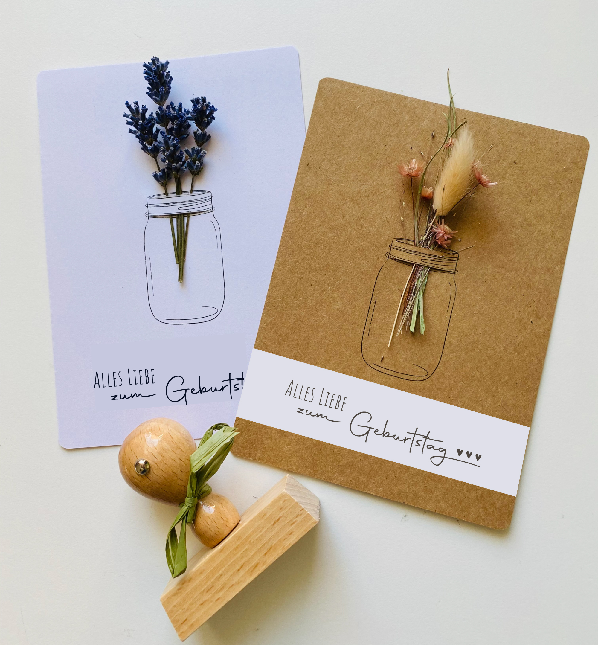 STEMPEL "Alles Liebe zum Geburtstag" mit Herzchen