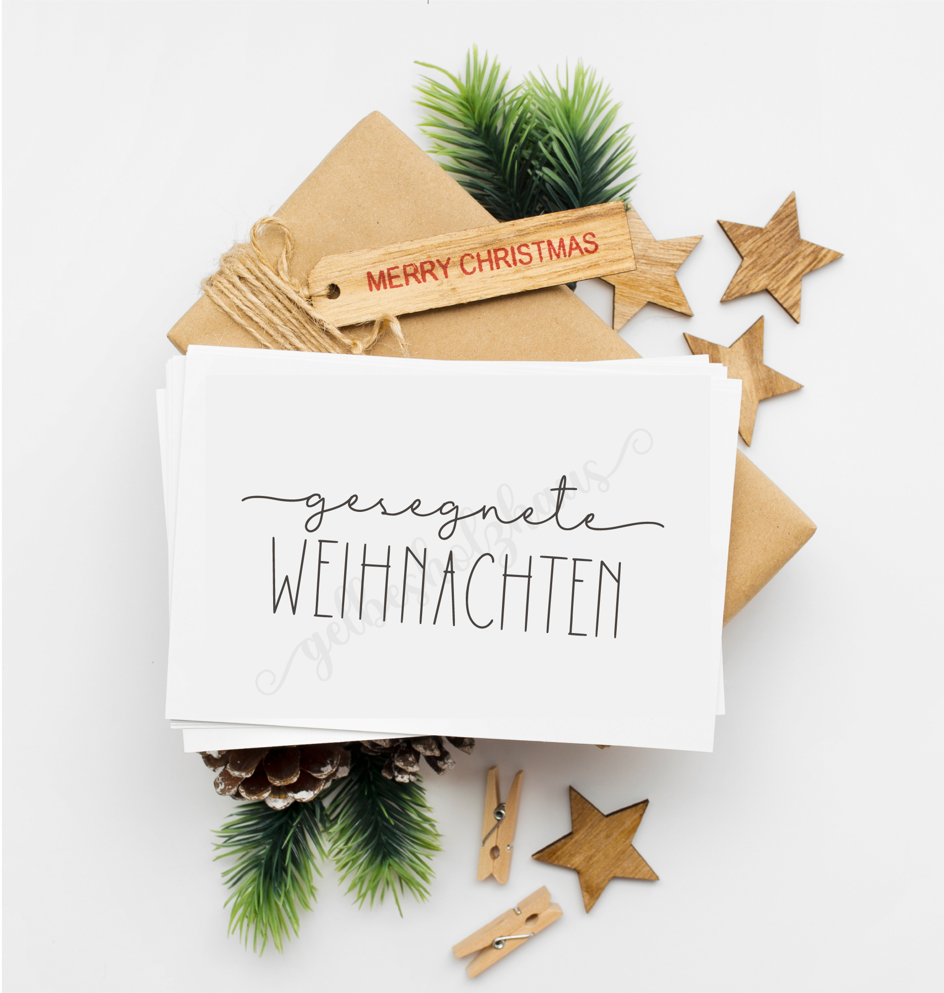 STEMPEL "gesegnete Weihnachten"