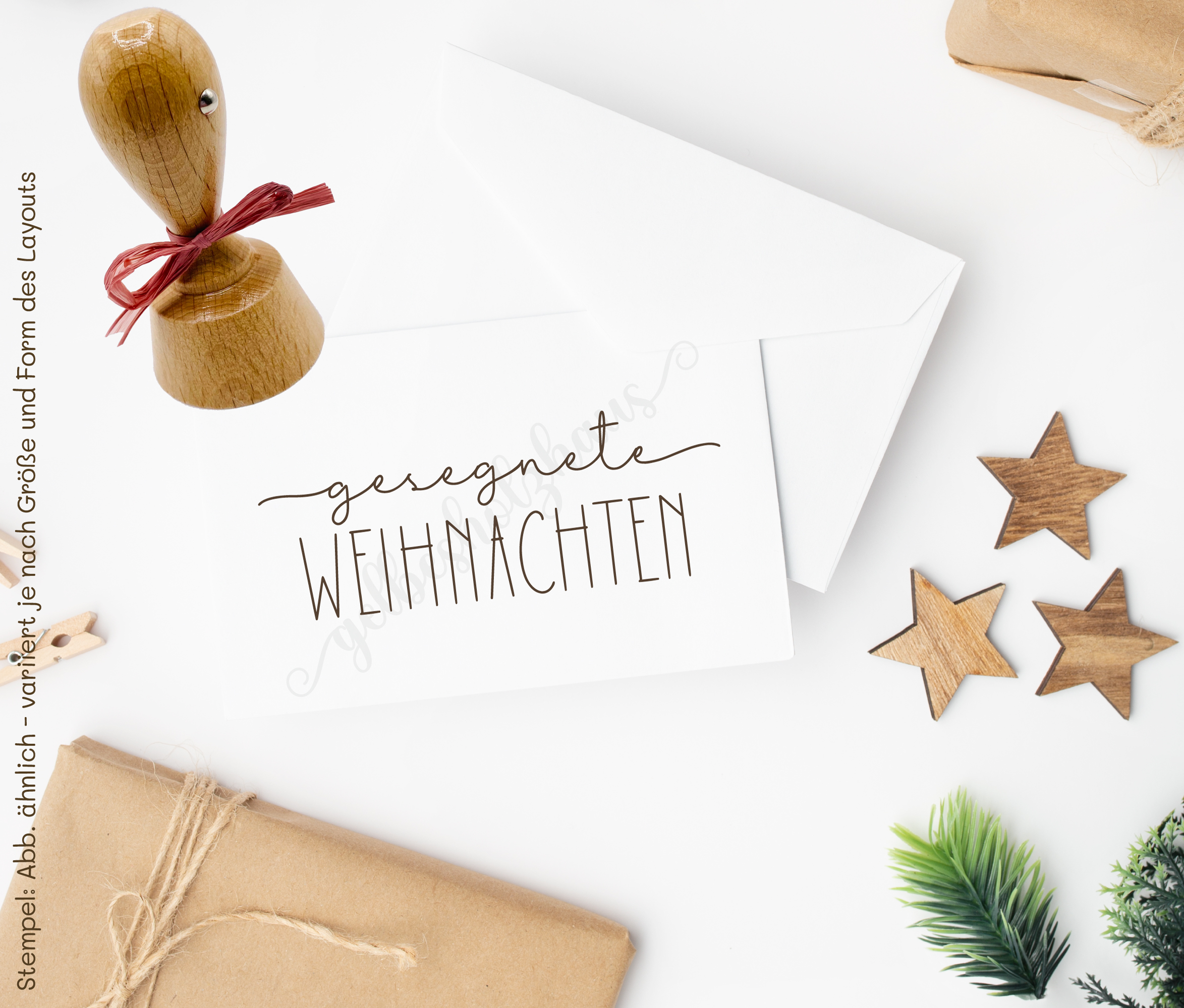 STEMPEL "gesegnete Weihnachten"