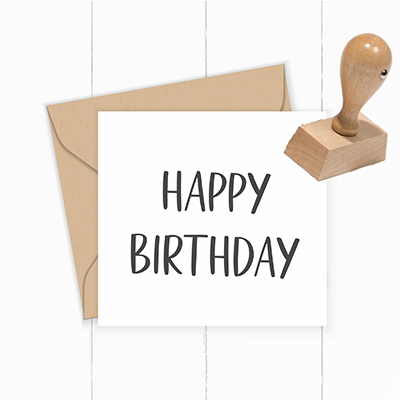 Geburtstags STEMPEL "Happy Birthday"