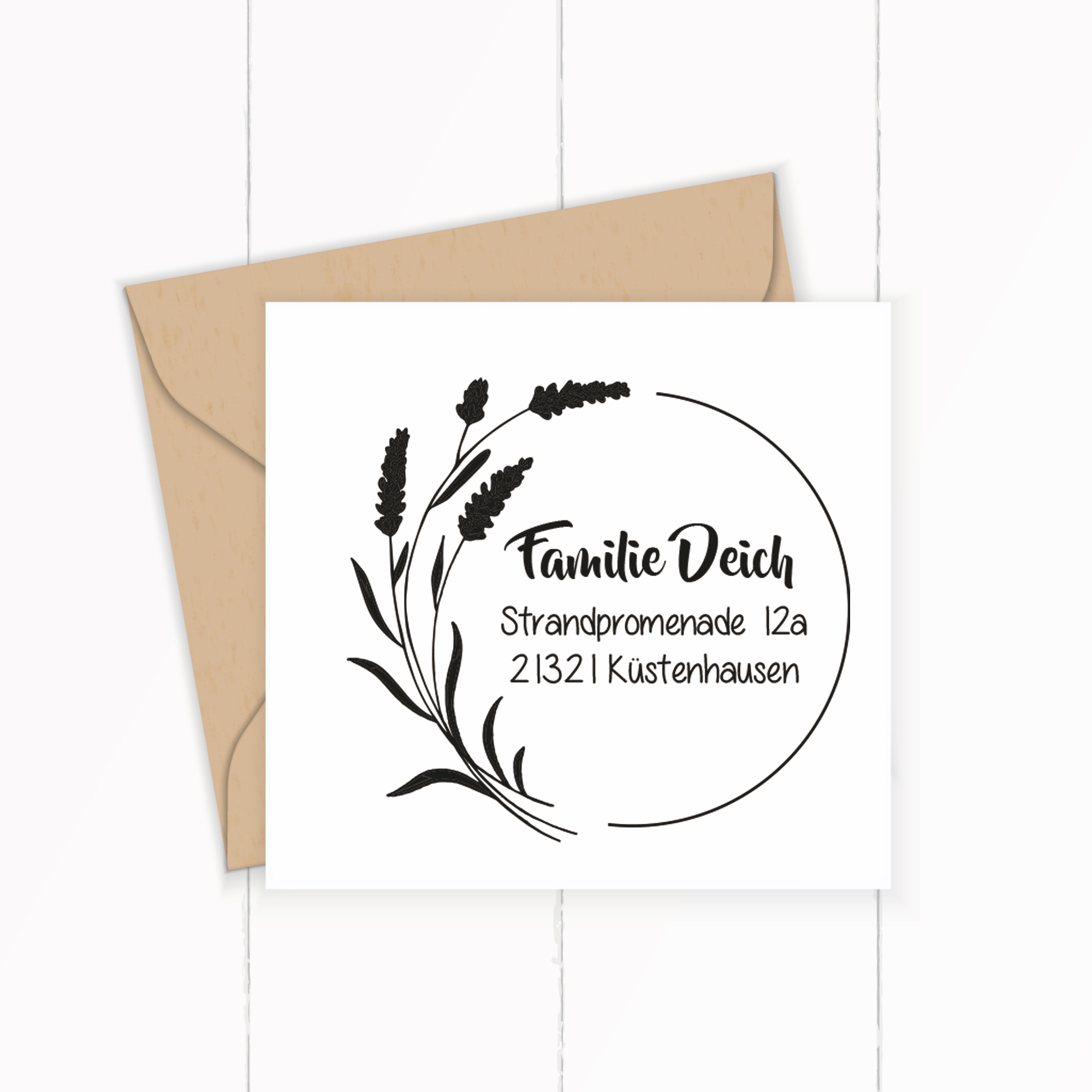 Personalisierter Adresstempel "Trespen" | 4–10 cm 