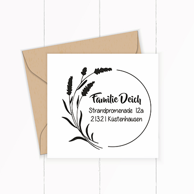 Personalisierter Adresstempel "Trespen" | 4–10 cm 