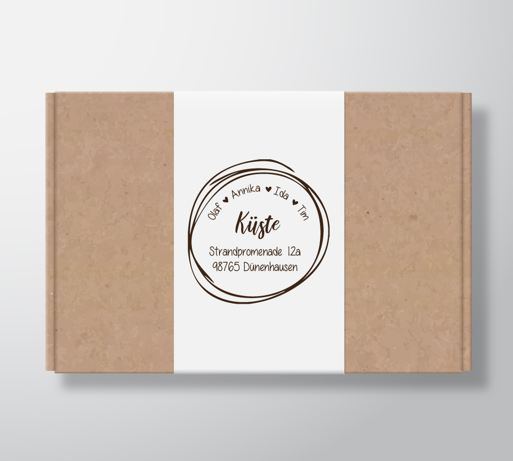 Personalisierter Adresstempel "Milli" | 4–10 cm 