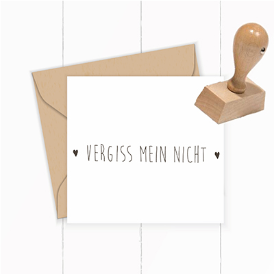 STEMPEL "Vergiss mein nicht"
