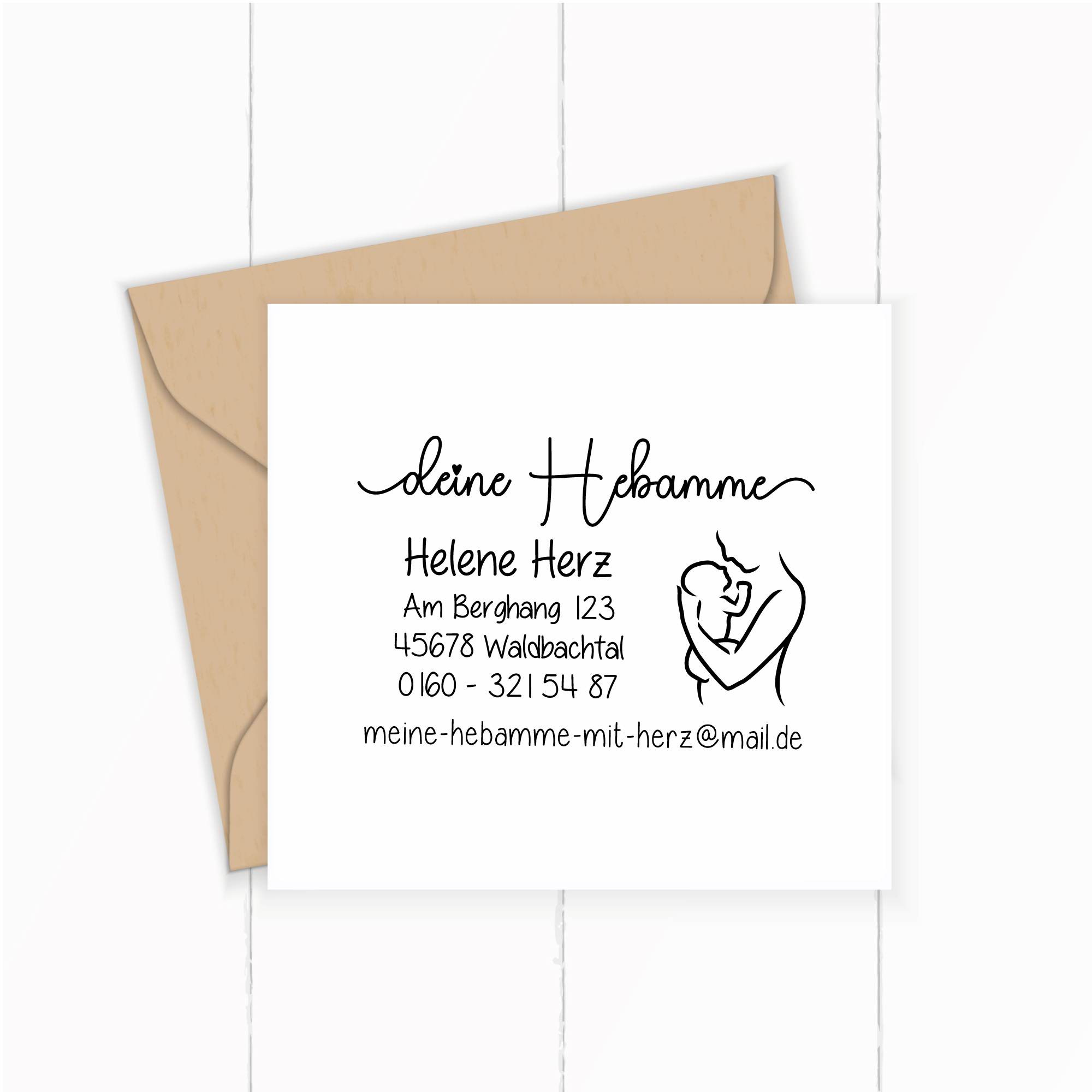 STEMPEL für Hebammen und Geburtshelfer "Babyglück" paßt perfekt ins Mutterpass-Feld