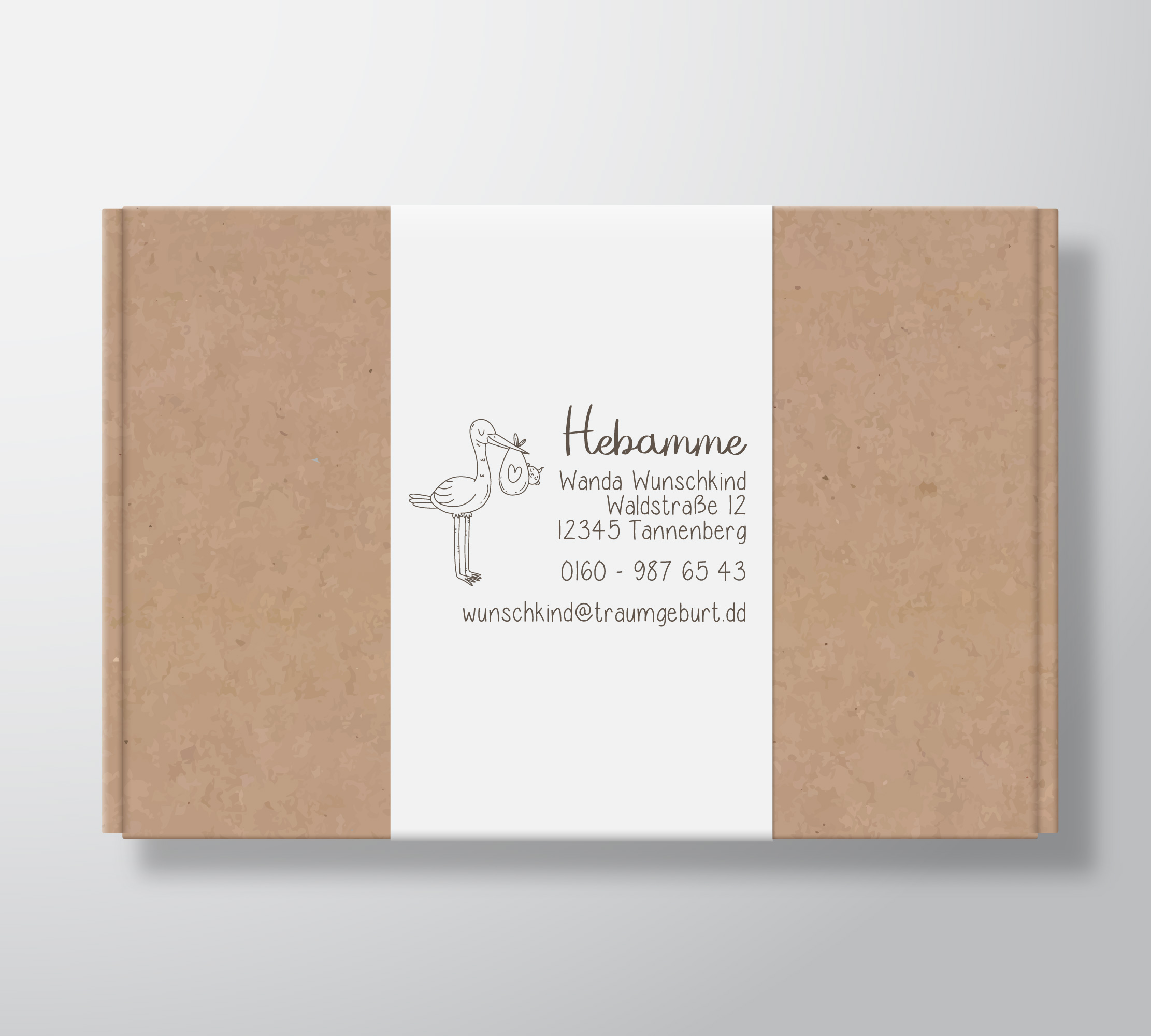 STEMPEL für Hebammen und Geburtshelfer "Storch" paßt perfekt ins Mutterpass-Feld