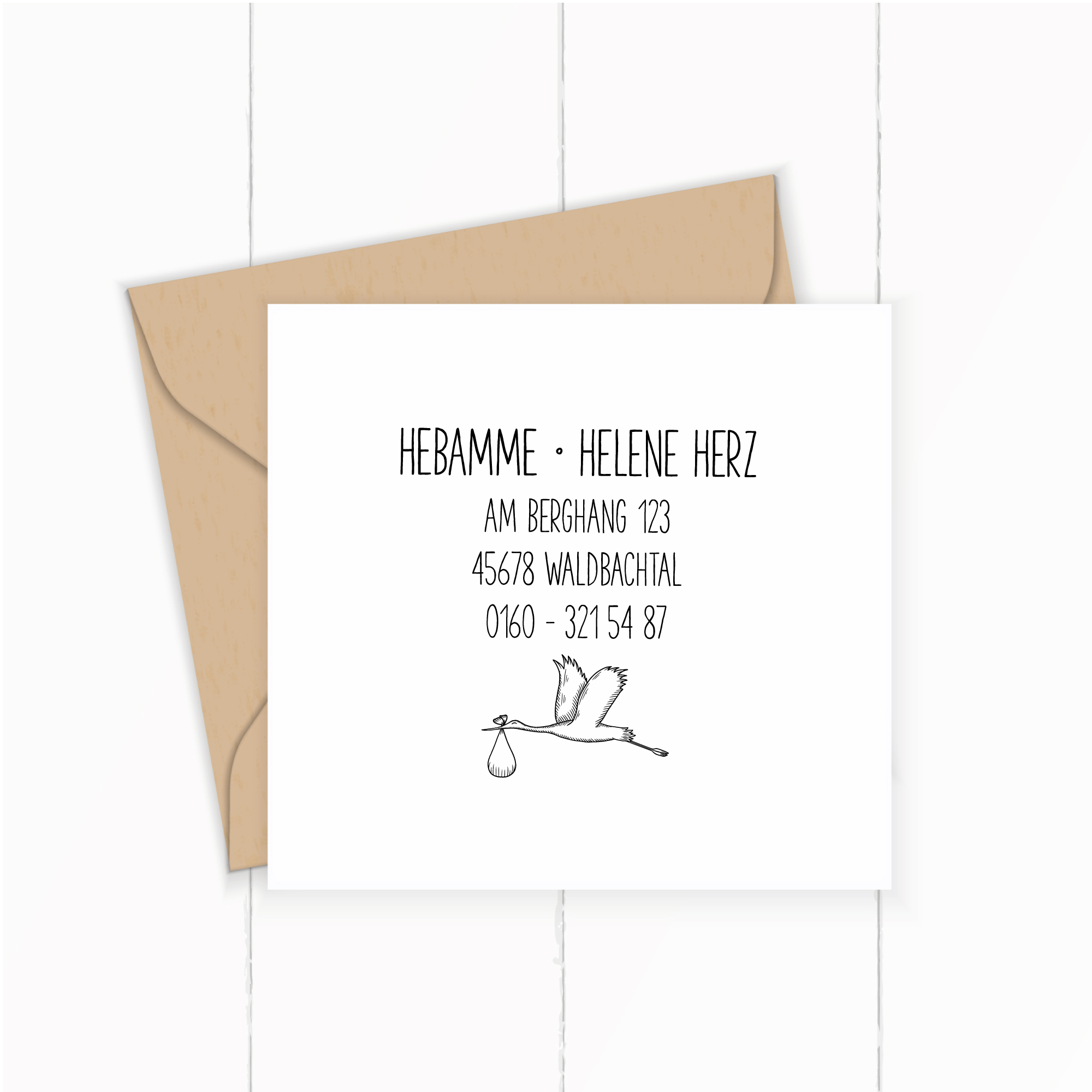 STEMPEL für Hebammen und Geburtshelfer "Ankunft" paßt perfekt ins Mutterpass-Feld