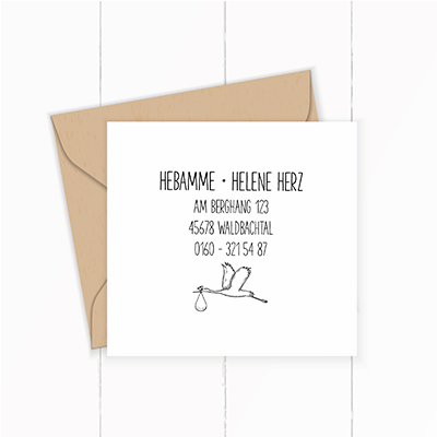 STEMPEL für Hebammen und Geburtshelfer "Ankunft" paßt perfekt ins Mutterpass-Feld