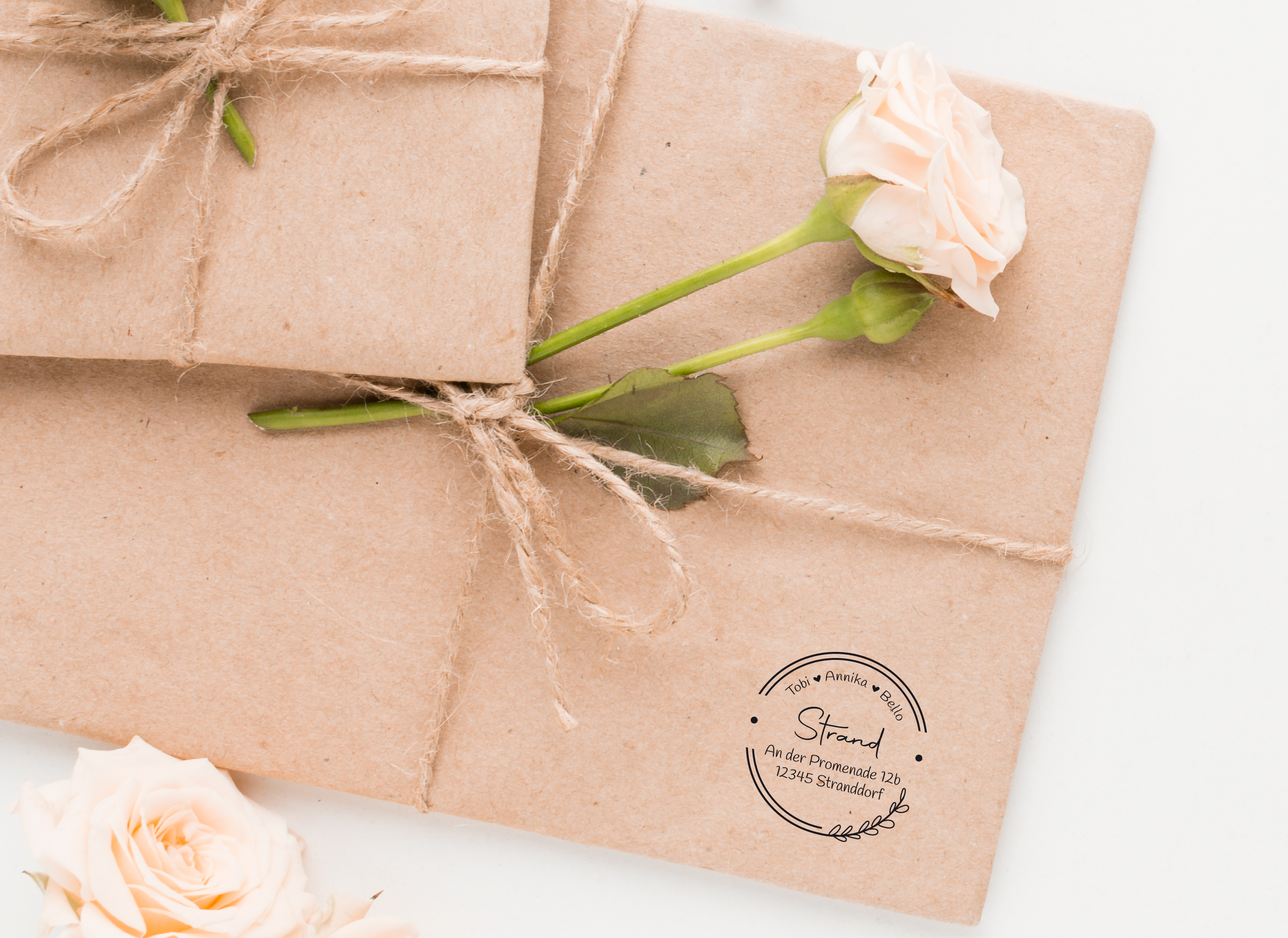 Personalisierter Adresstempel "Blätterzweig" | 4–10 cm