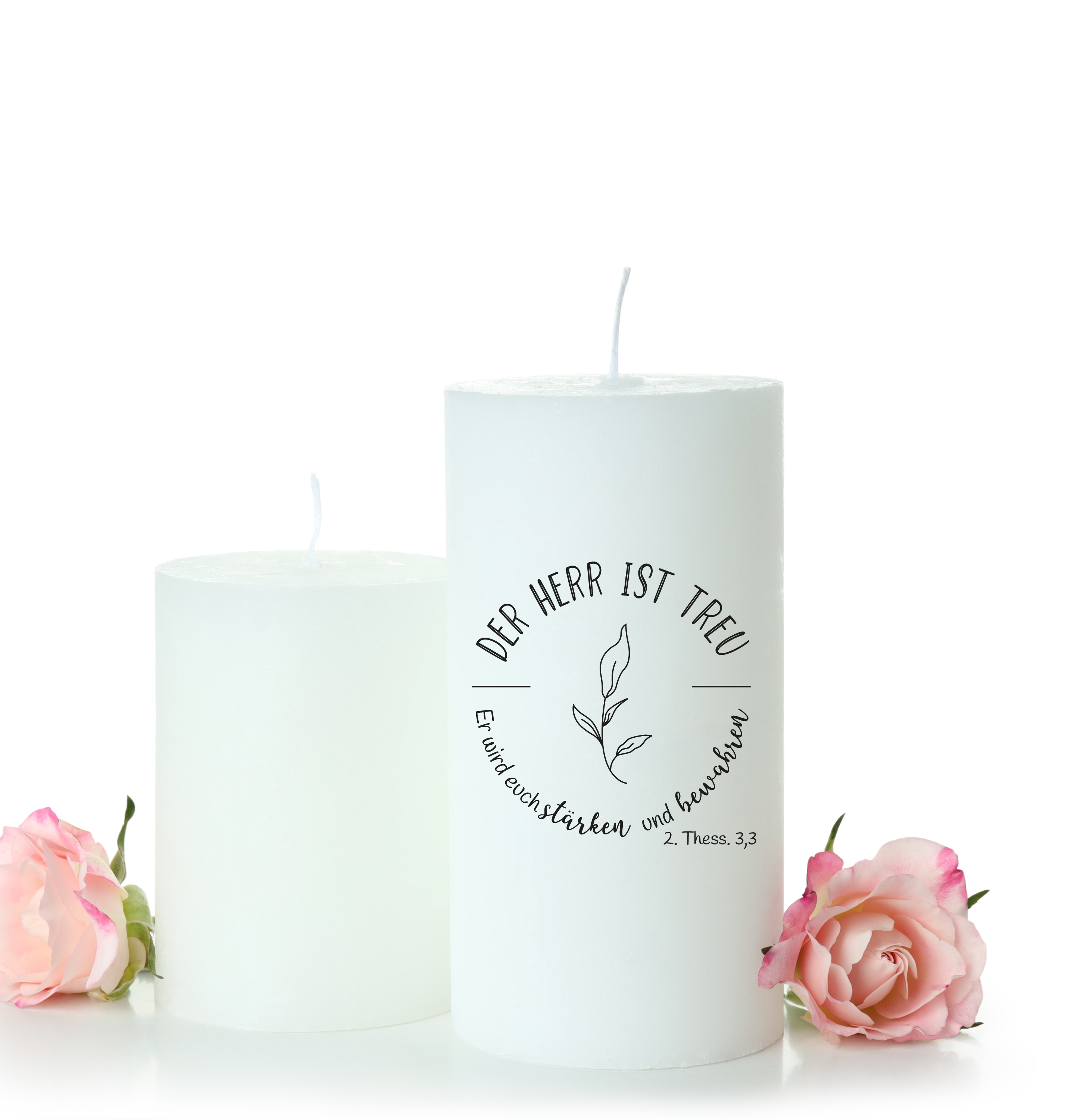 Floraler Bibelvers-STEMPEL "2. Thessalonicher 3,3 - Der Herr ist treu"