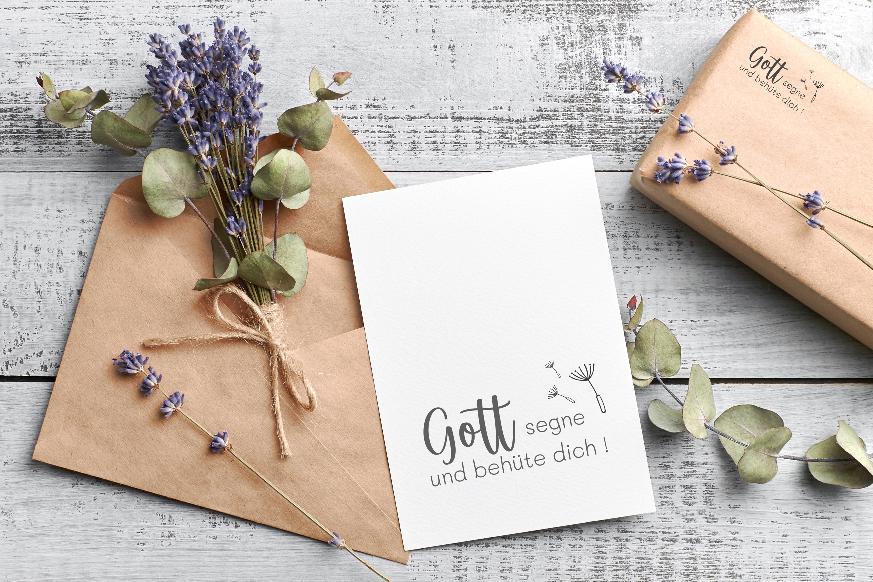 Segens-STEMPEL "Gott segne und behüte dich!"