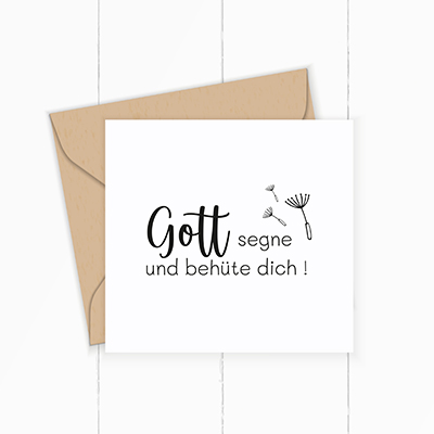 Segens-STEMPEL "Gott segne und behüte dich!"