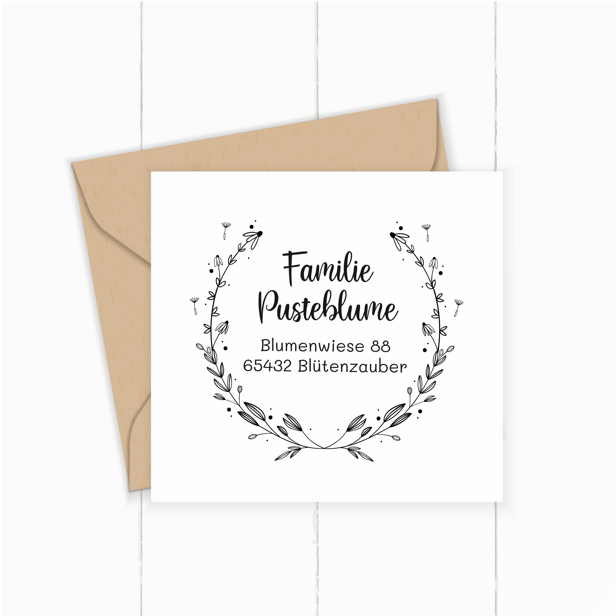 Personalisierter Adresstempel "Pusteblume" | 4–10 cm