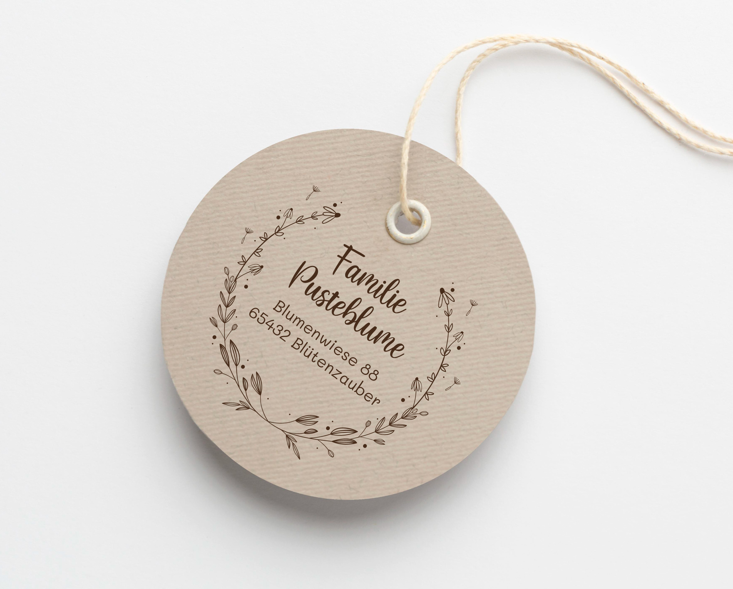 Personalisierter Adresstempel "Pusteblume" | 4–10 cm