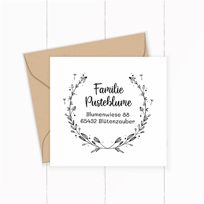 Personalisierter Adresstempel "Pusteblume" | 4–10 cm