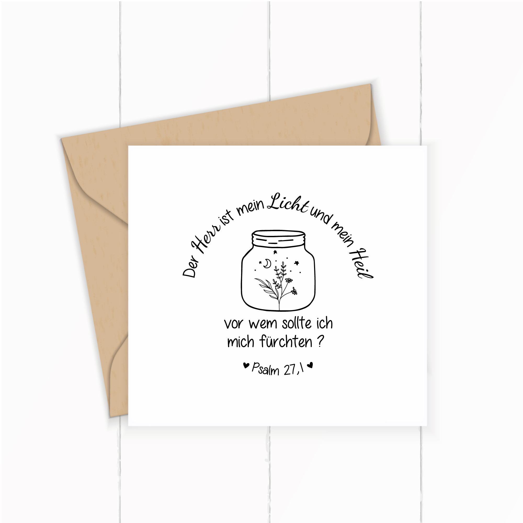 Bibelvers-STEMPEL "Psalm 27, 1 - Der Herr ist mein Licht und mein Heil..."