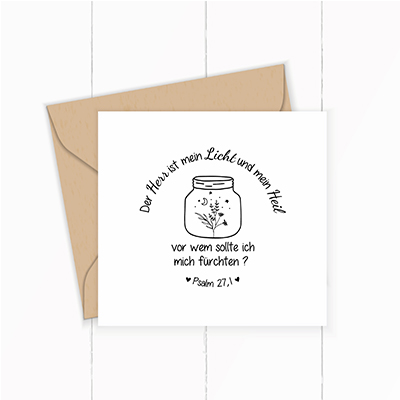 Bibelvers-STEMPEL "Psalm 27, 1 - Der Herr ist mein Licht und mein Heil..."
