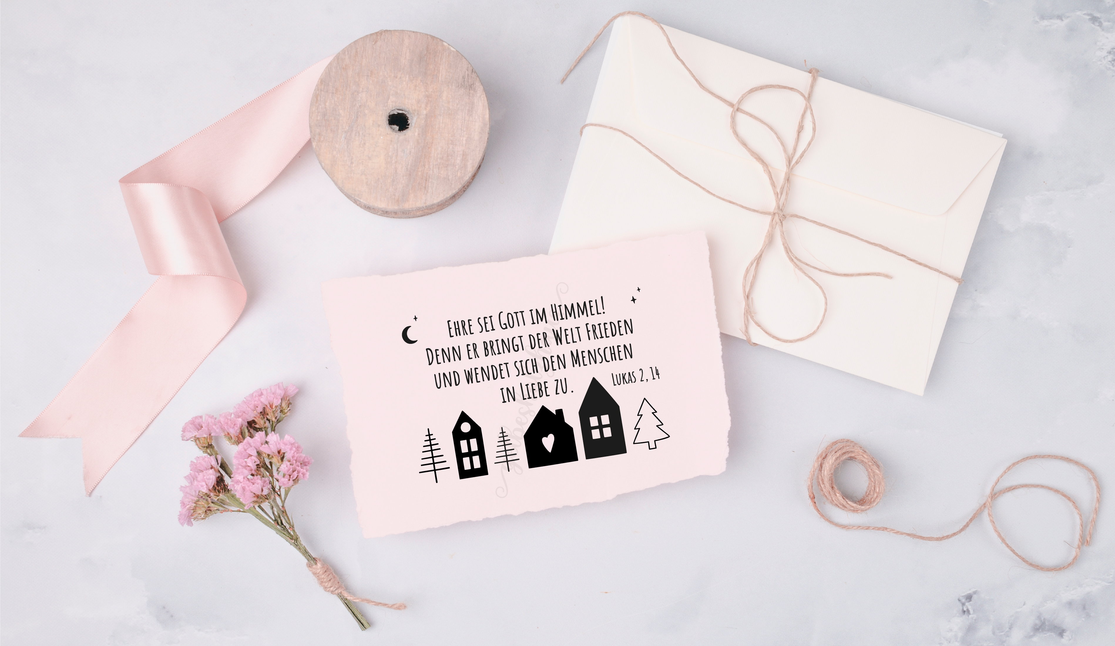 Weihnachts STEMPEL "Ehre sei Gott im Himmel! Lukas 2, 14"