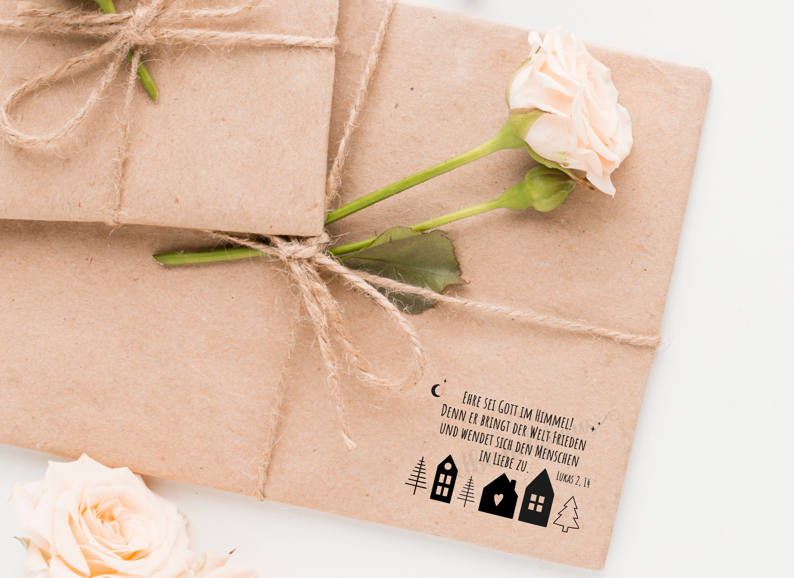 Weihnachts STEMPEL "Ehre sei Gott im Himmel! Lukas 2, 14"