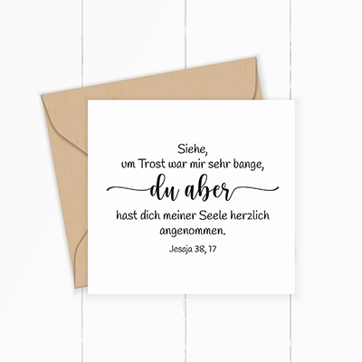 Bibelvers STEMPEL "Jesaja 38, 17 - Trost"