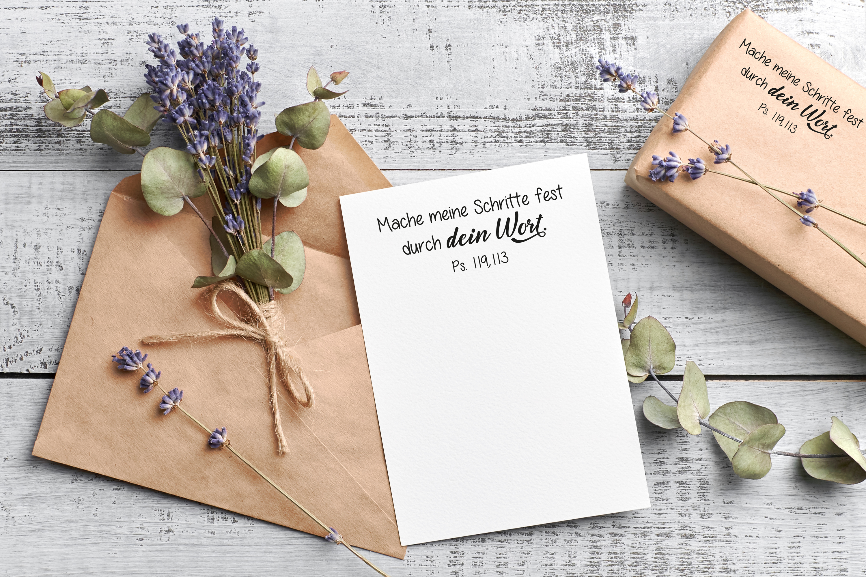 Bibelvers-STEMPEL "Psalm 119, 133 - Mache meine Schritte fest durch dein Wort"