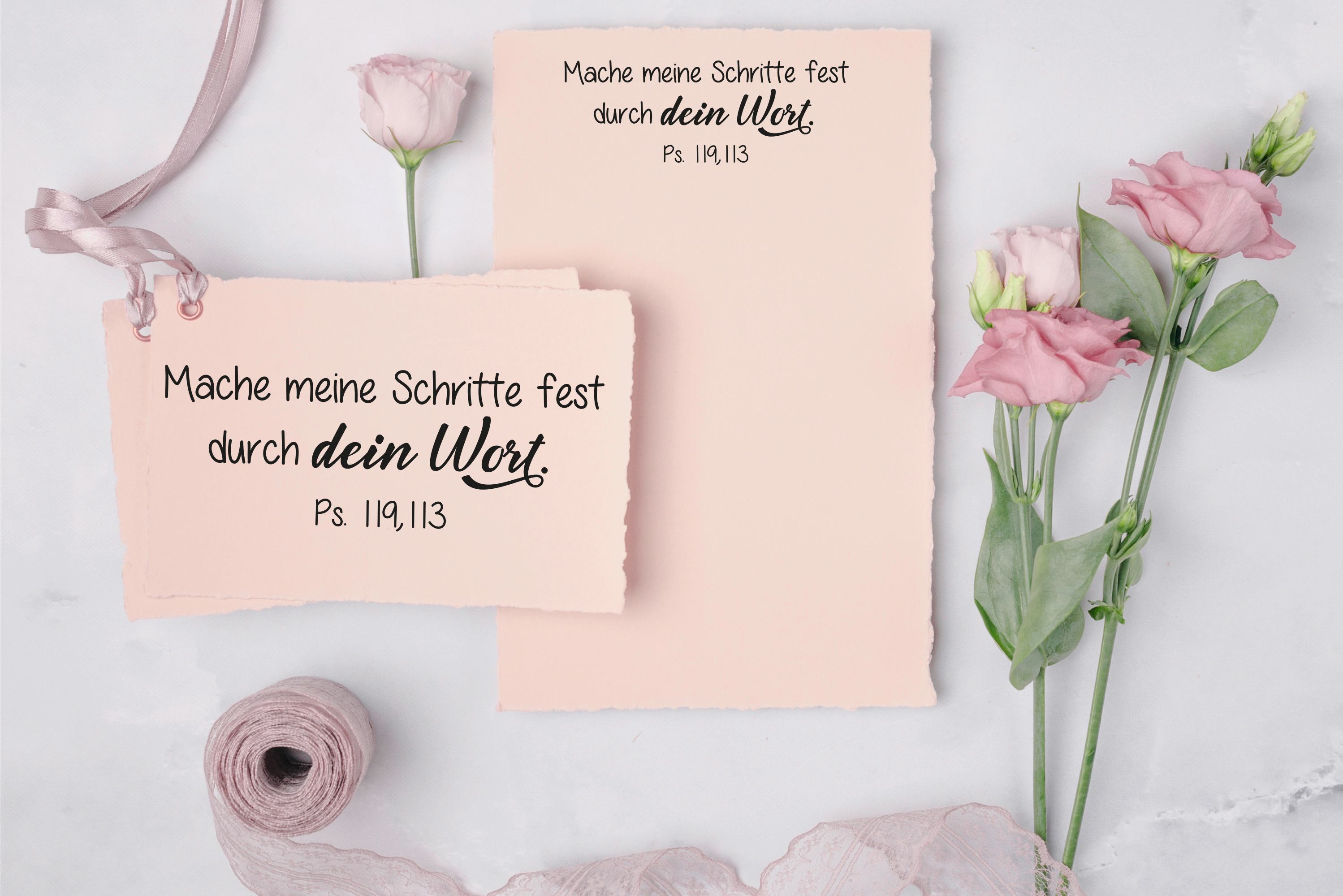 Bibelvers-STEMPEL "Psalm 119, 133 - Mache meine Schritte fest durch dein Wort"