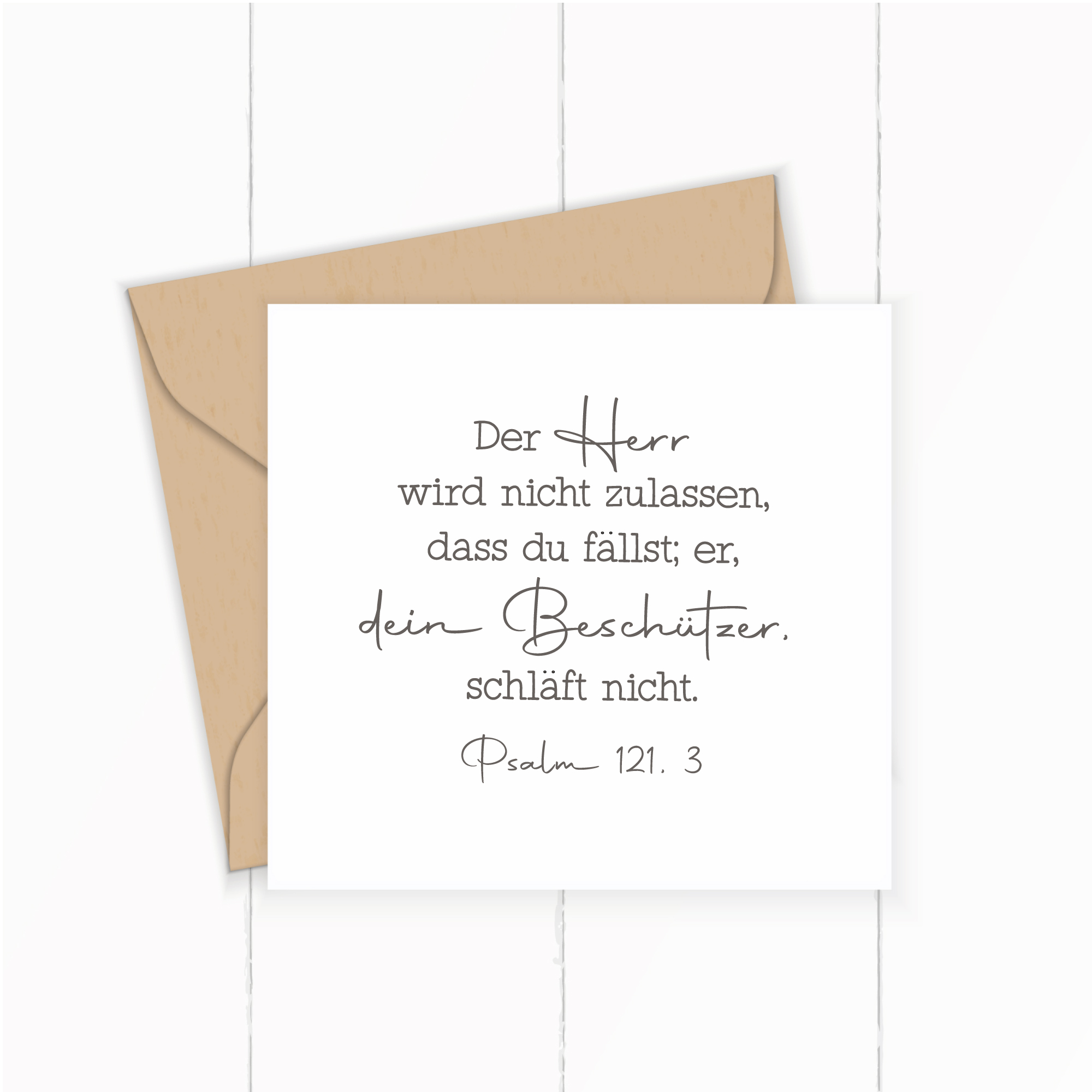 Bibelvers STEMPEL "Psalm 121, 3 Der Herr wird nicht zulassen, dass du fällst"
