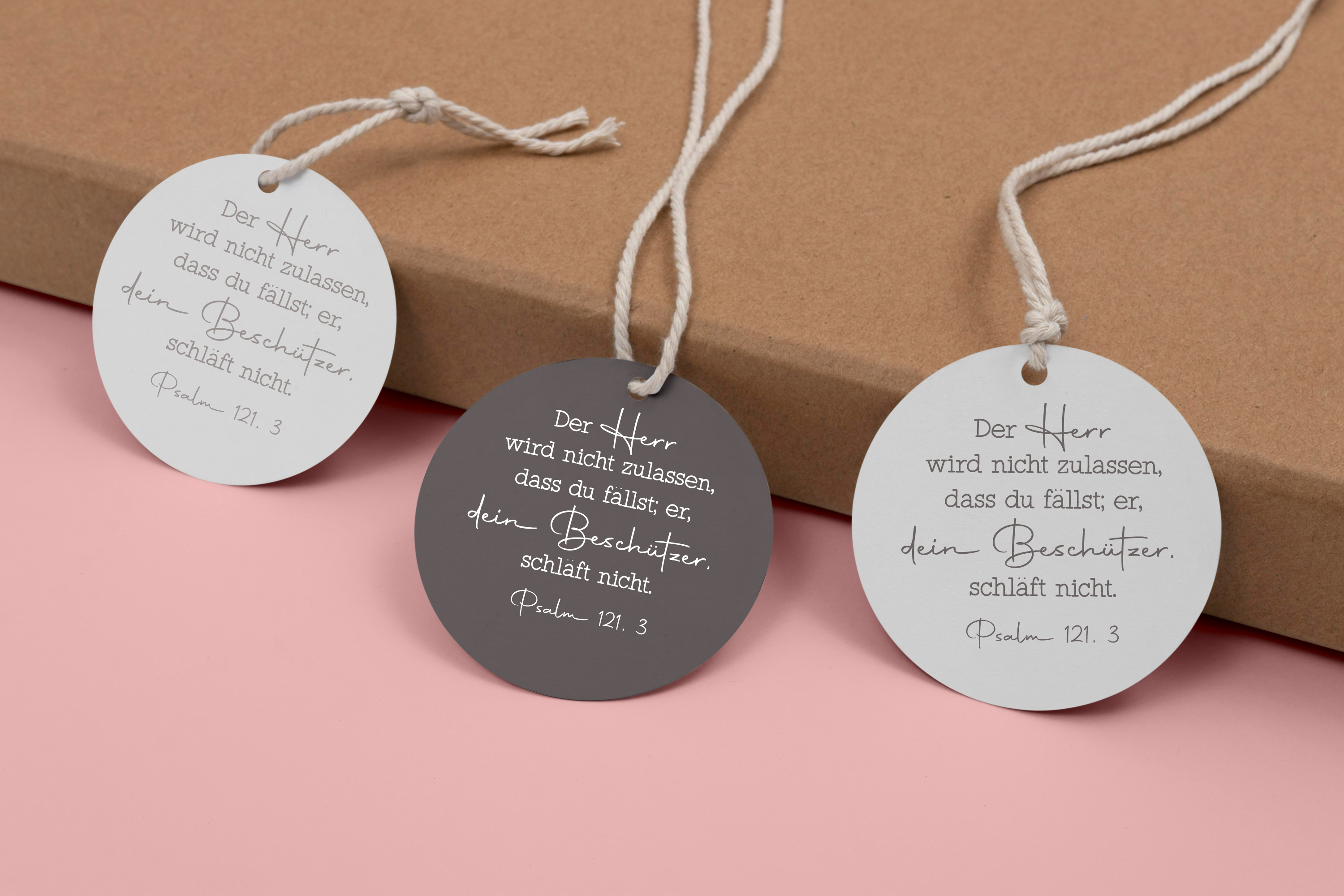 Bibelvers STEMPEL "Psalm 121, 3 Der Herr wird nicht zulassen, dass du fällst"