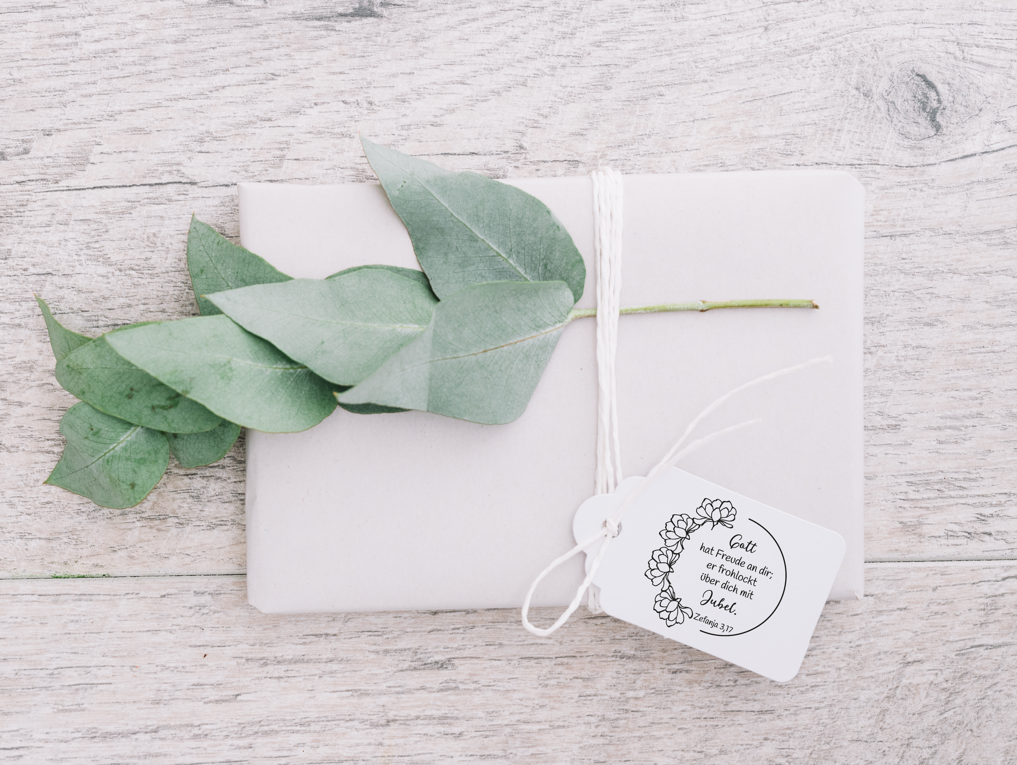 Bibelvers-STEMPEL "Zefanja 3, 17 - Gott hat Freude an dir"