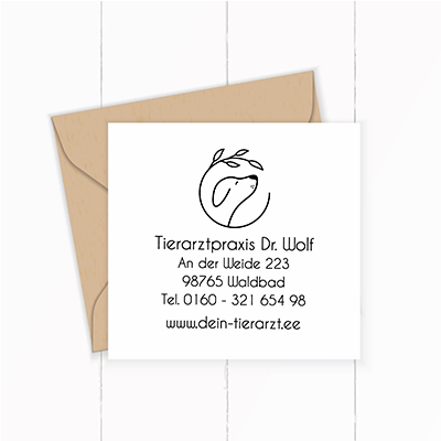 großer Stempel für Tierarzt-Praxis / Tier-Heilpraktiker / Hundetrainer