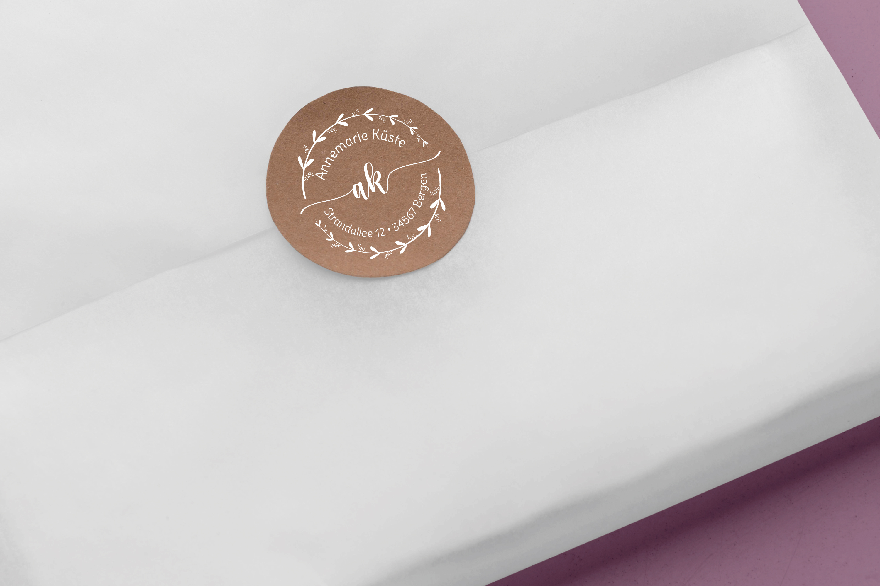 Personalisierter Adresstempel "Olive" | 4–10 cm