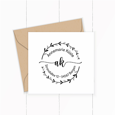 Personalisierter Adresstempel "Olive" | 4–10 cm