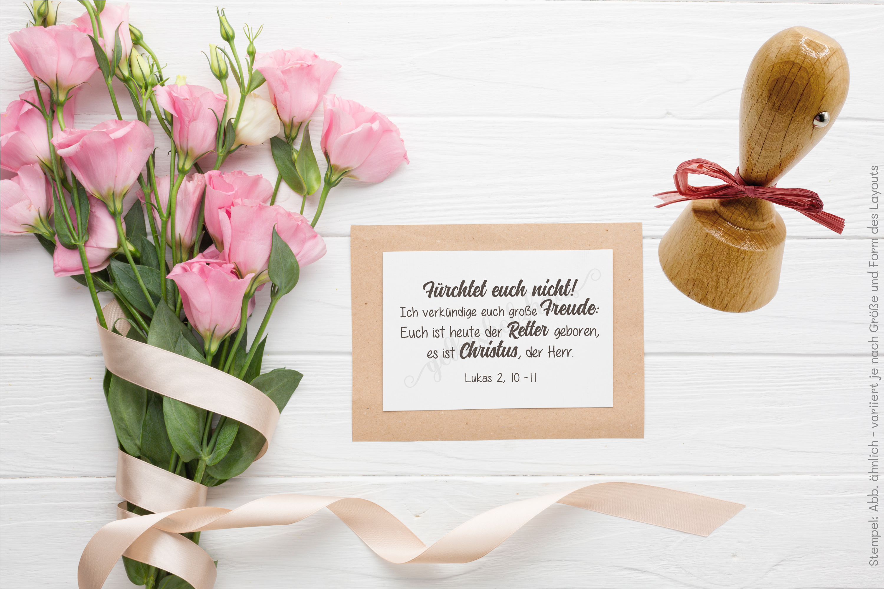 WeihnachtsSTEMPEL "Fürchtet euch nicht! Lukas 2,10-11"