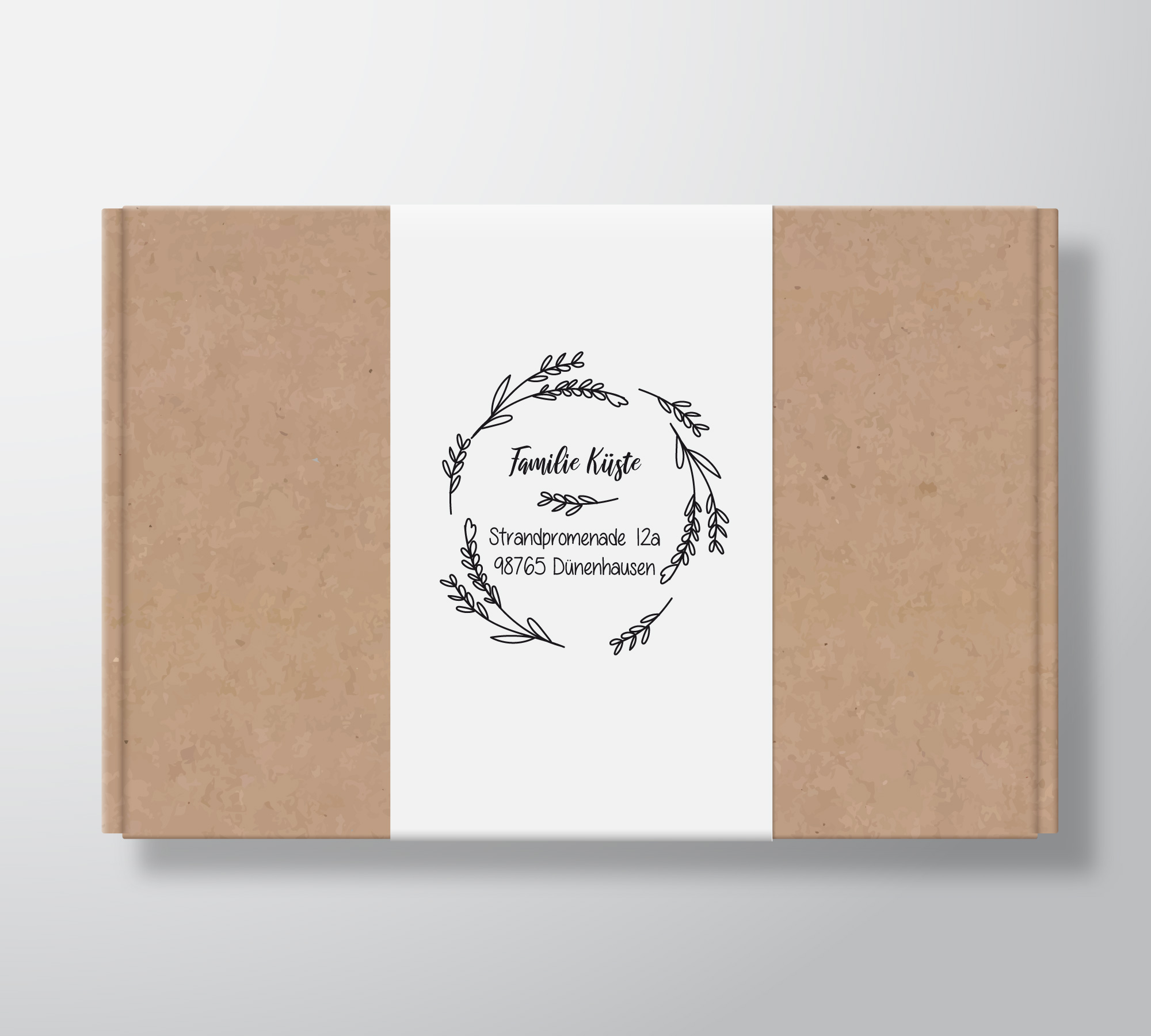 Personalisierter Adresstempel "Gräserkranz" | 4–10 cm 