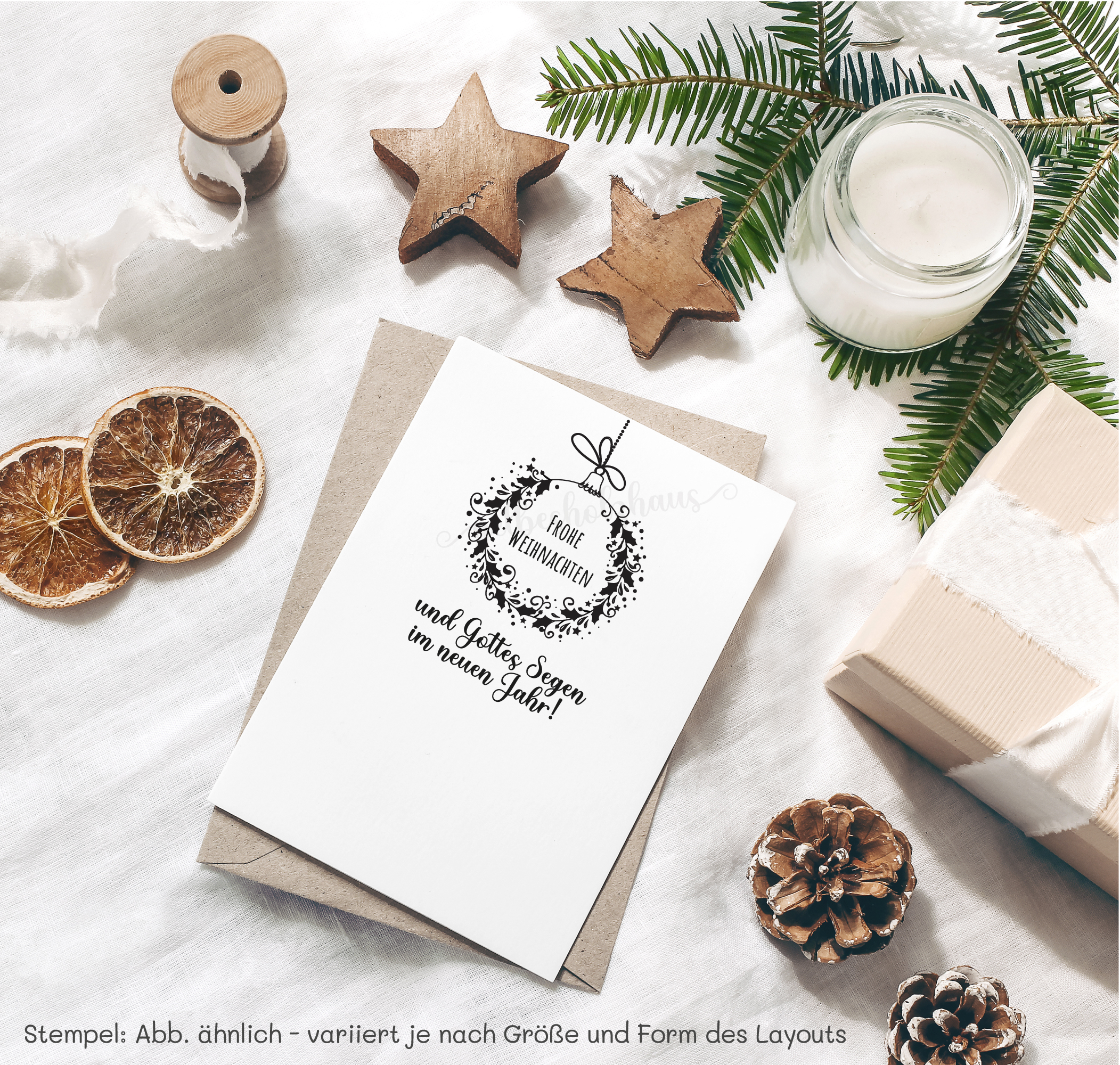STEMPEL "Frohe Weihnachten und Gottes Segen im neuen Jahr!"