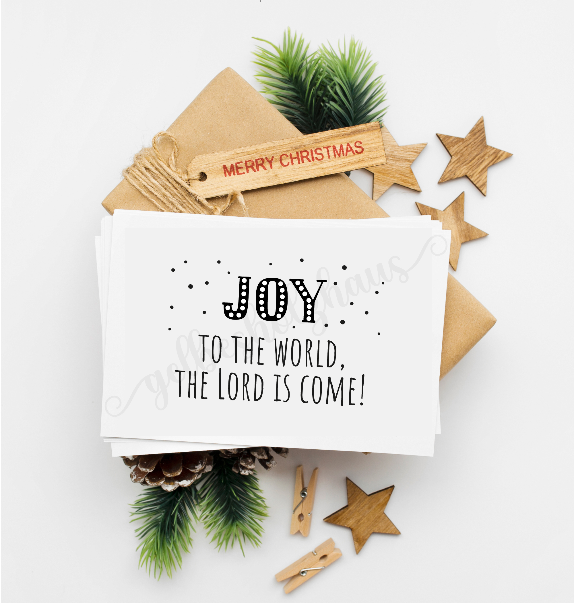 Weihnachts-STEMPEL "JOY to the World, the Lord is come!"