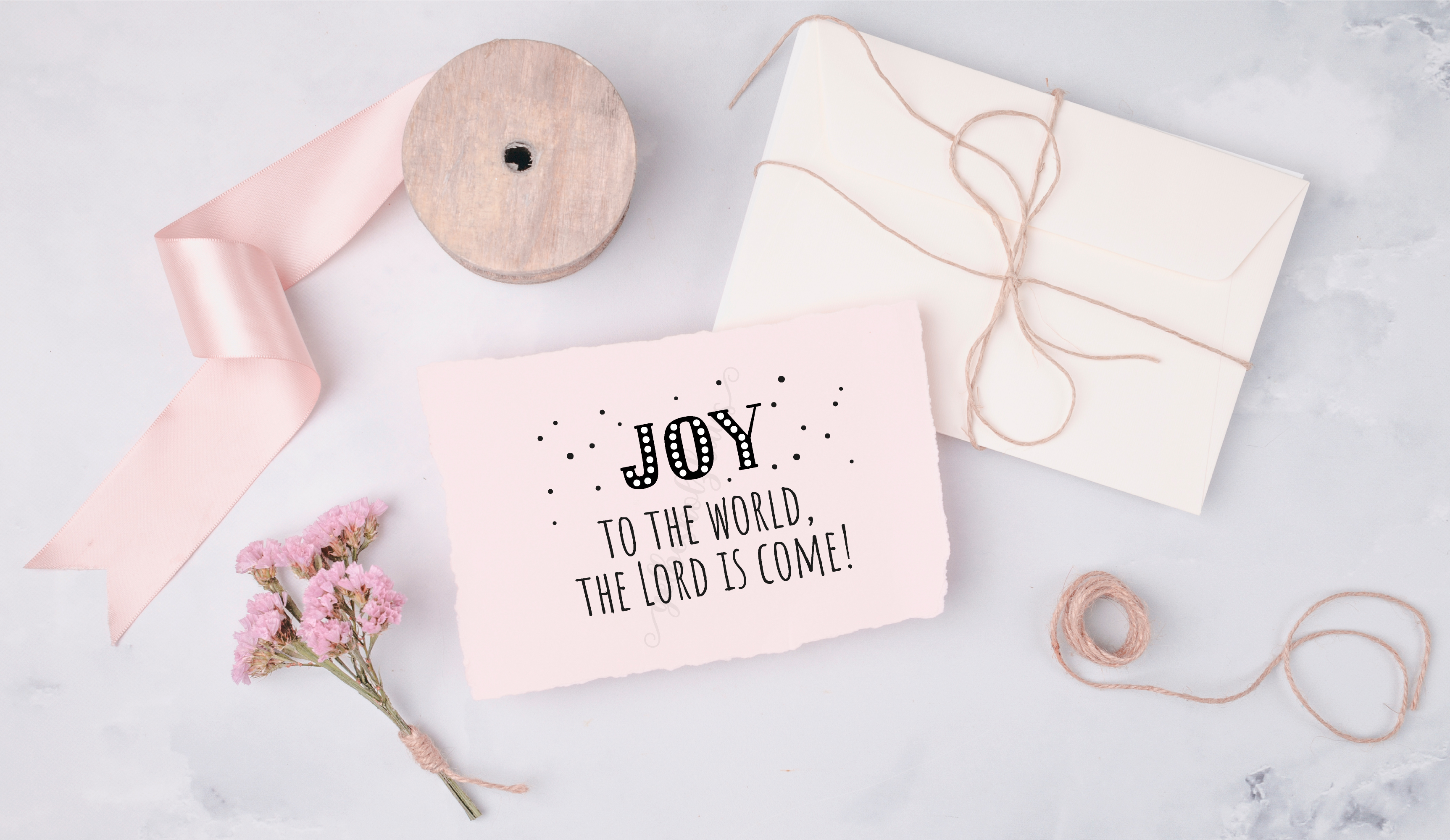 Weihnachts-STEMPEL "JOY to the World, the Lord is come!"