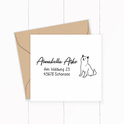 Personalisierbarer Adressstempel "Aiko" | 58 x 22 mm