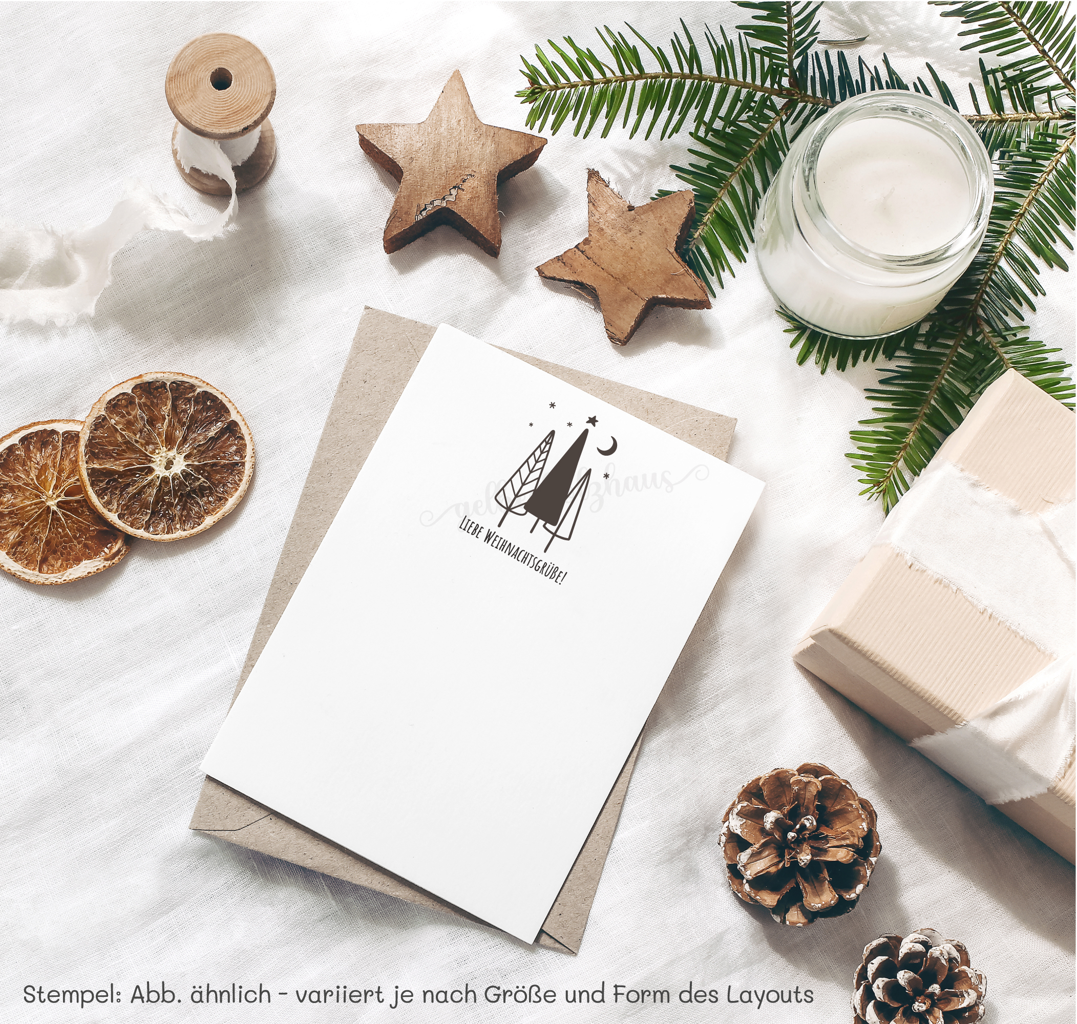 Weihnachts-STEMPEL "Liebe Weihnachtsgrüße !"